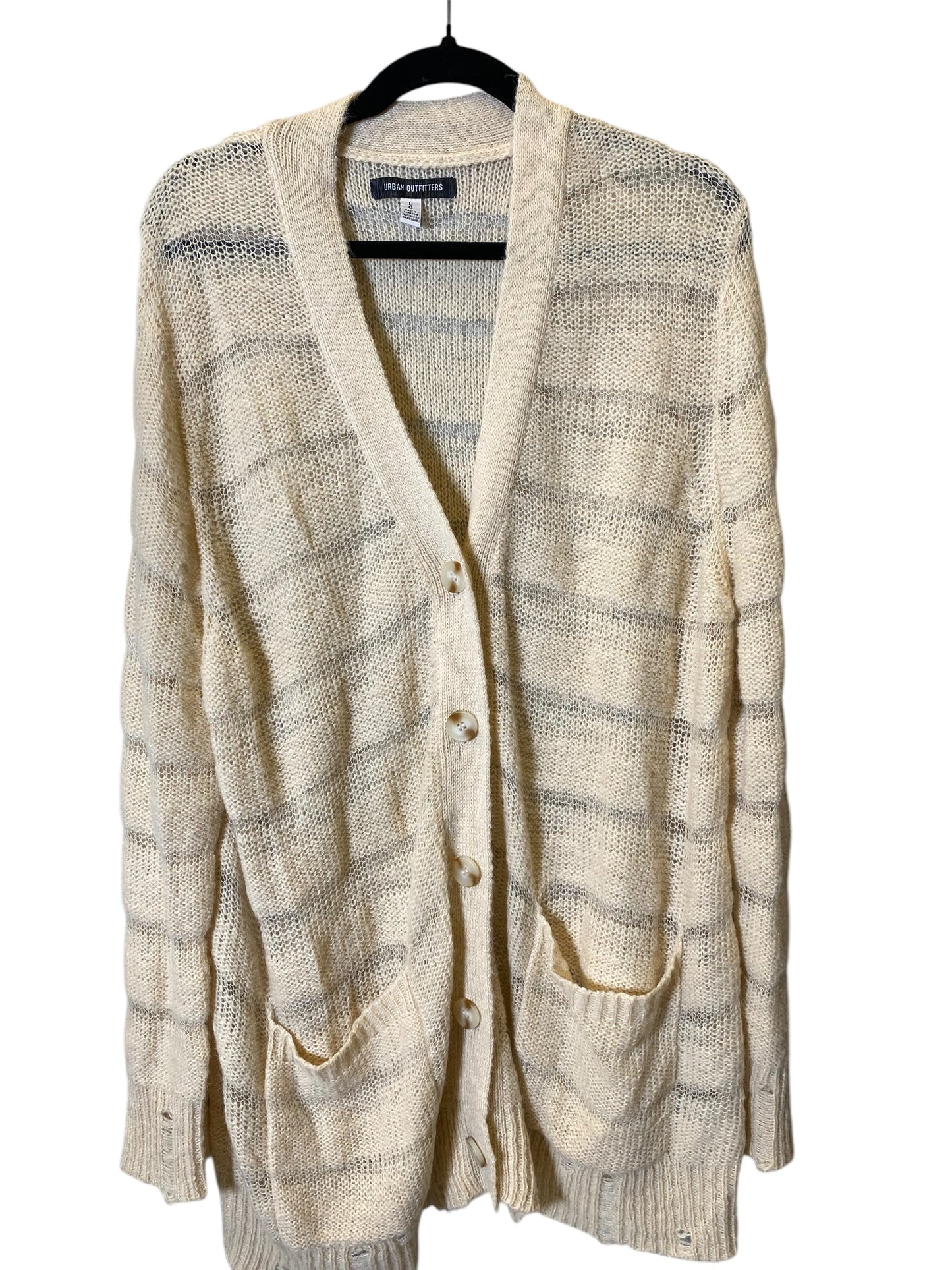 Cardigan By Urban Outfitters In Cream, Size: L