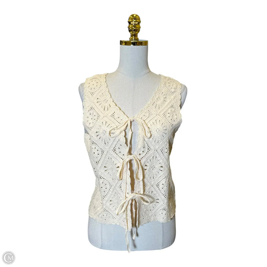 Blouse Sleeveless By Ultra Pink In Cream, Size: S