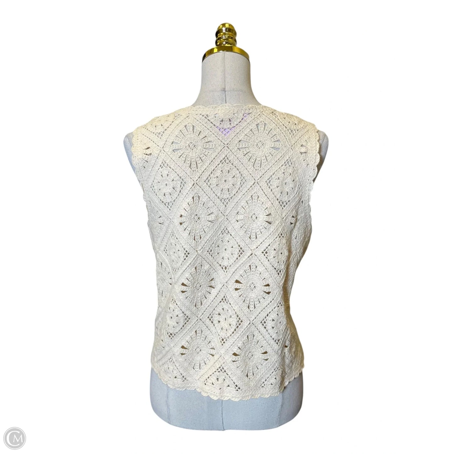 Blouse Sleeveless By Ultra Pink In Cream, Size: S
