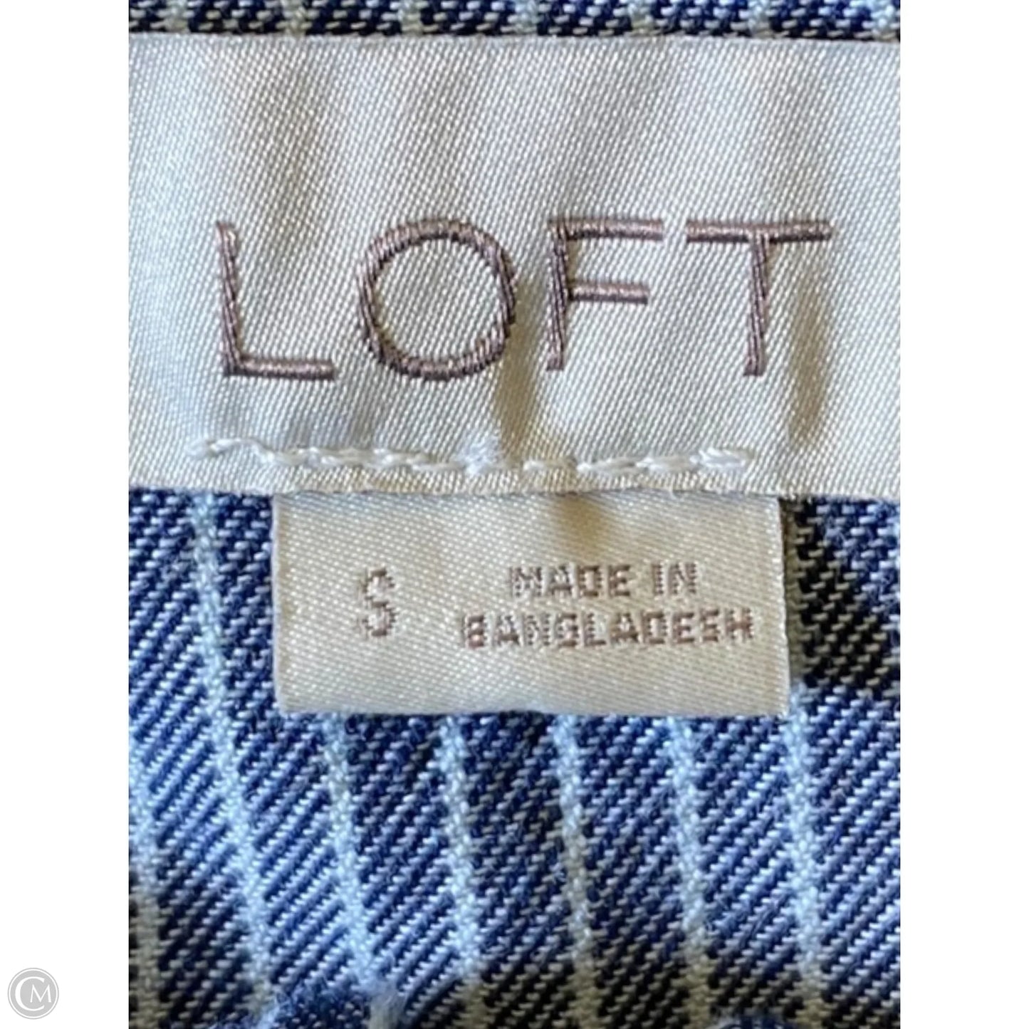 Blouse 3/4 Sleeve By Loft In Blue, Size: S