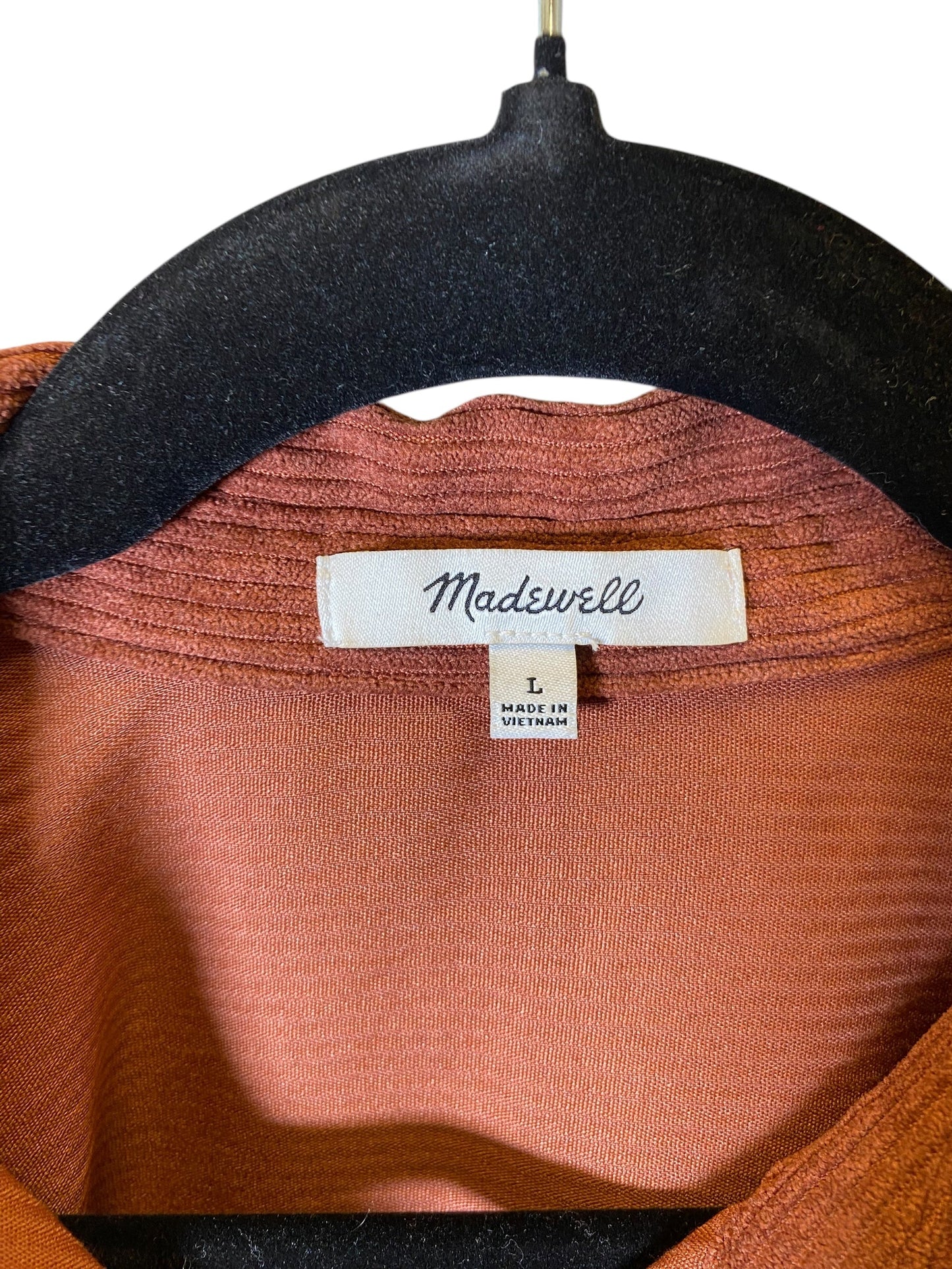 Jacket Denim By Madewell In Orange, Size: L