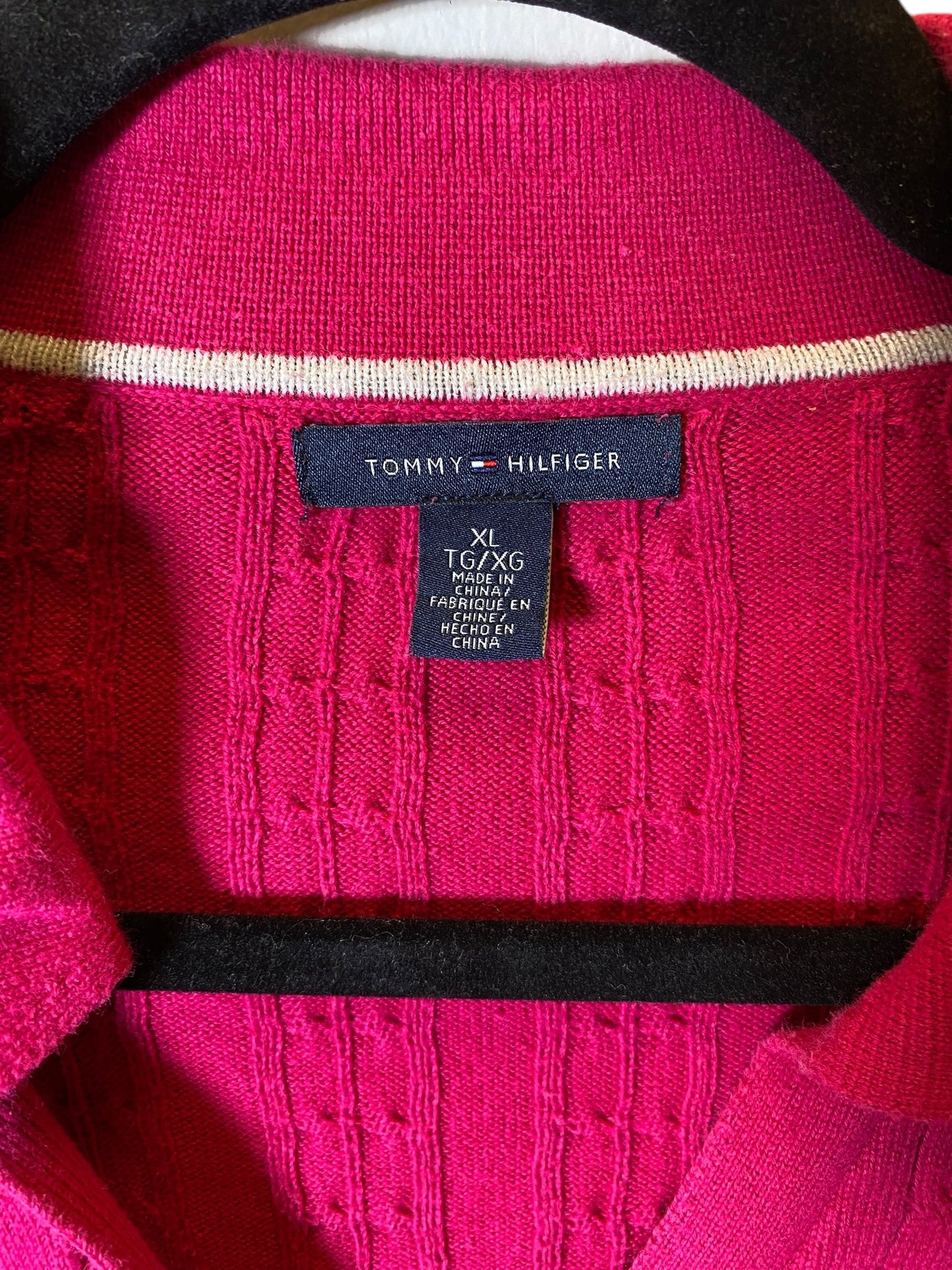 Sweater By Tommy Hilfiger In Pink, Size: Xl