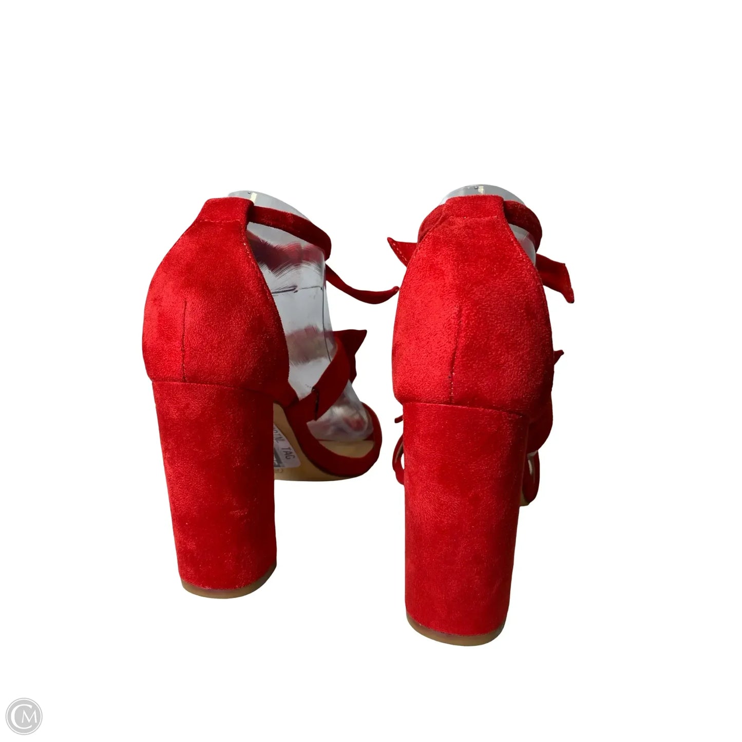 Sandals Heels Block By Clothes Mentor In Red, Size: 8