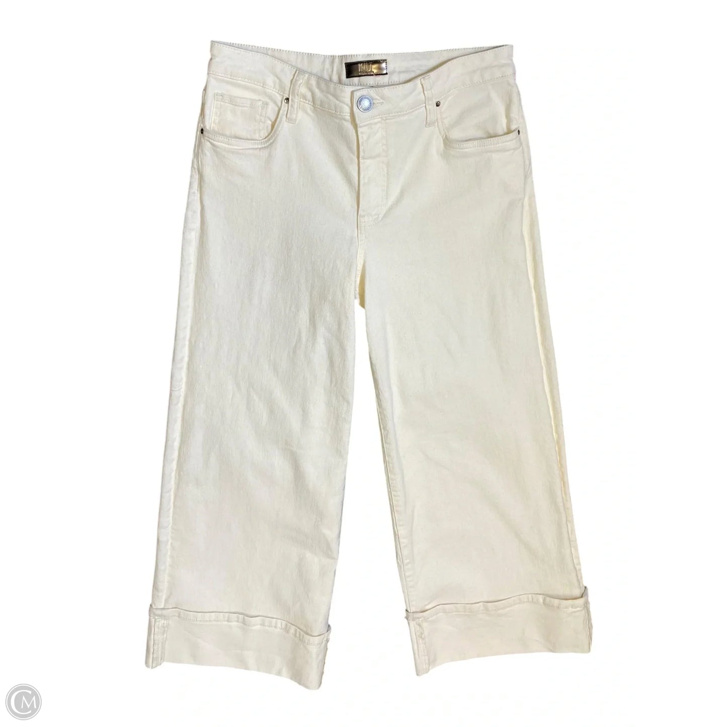 Pants Wide Leg By Kut In Cream Denim, Size: 8