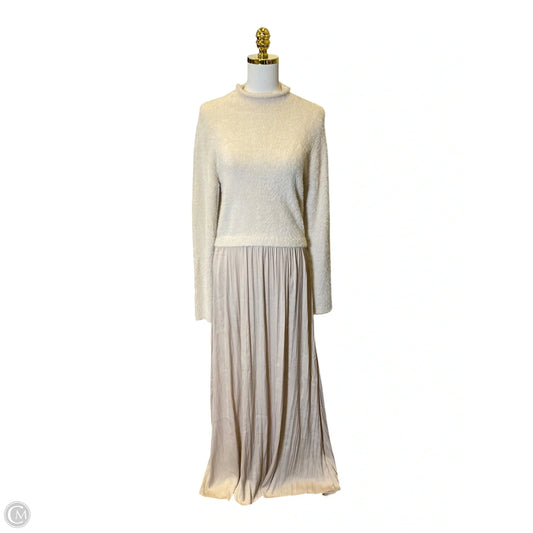 Dress Casual Maxi By Anthropologie In Beige, Size: M
