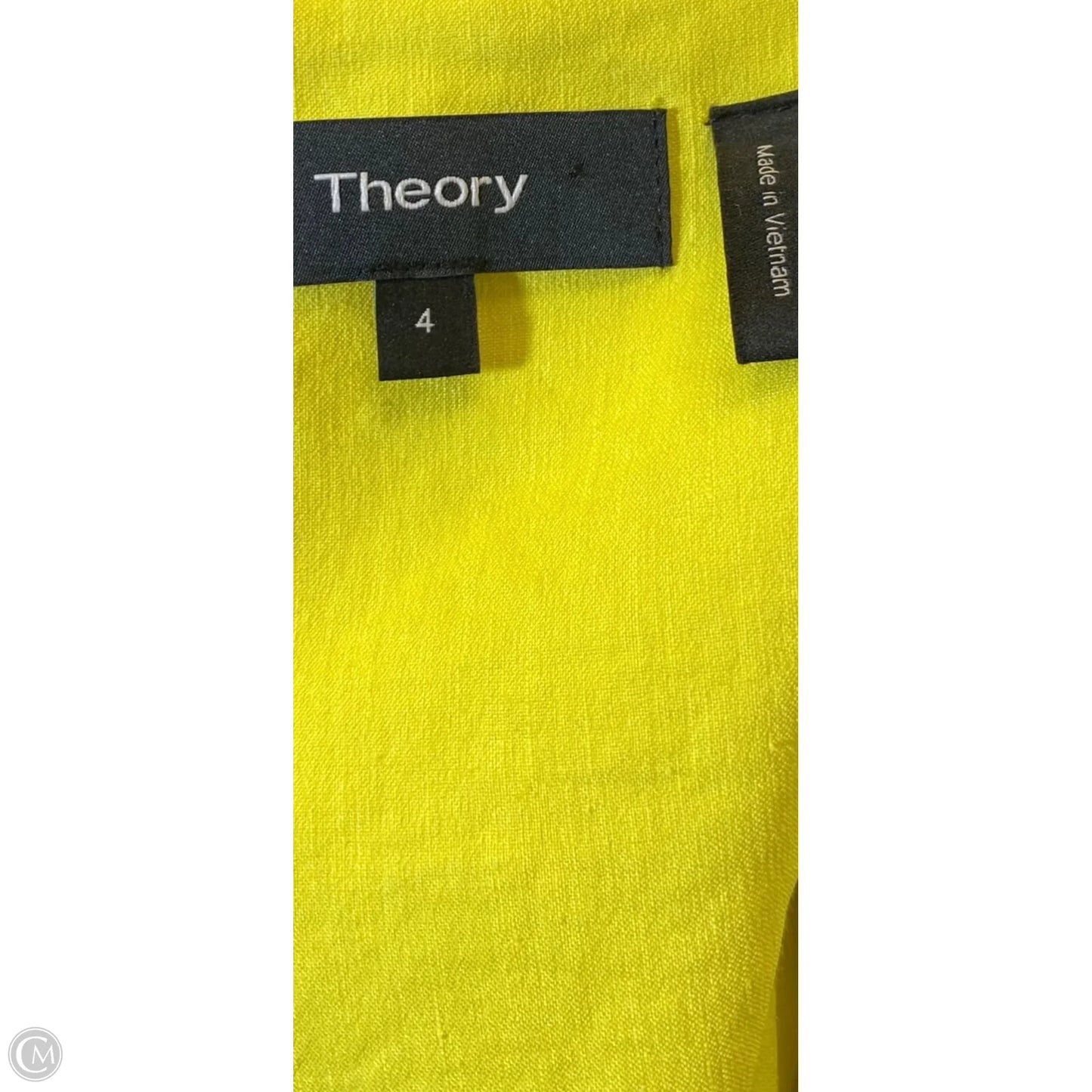 Dress Casual Midi By Theory In Yellow, Size: 4