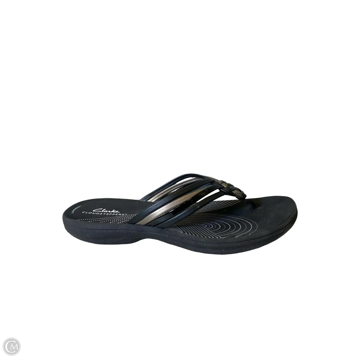 Sandals Heels Wedge By Clarks In Black, Size: 9