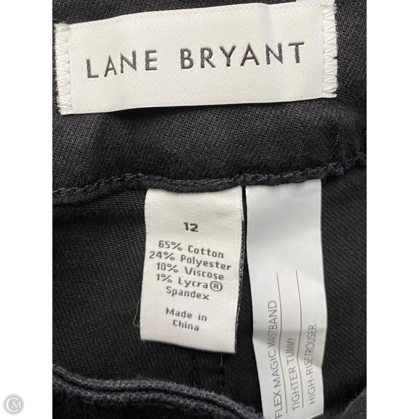 Jeans Flared By Lane Bryant In Black Denim, Size: 12