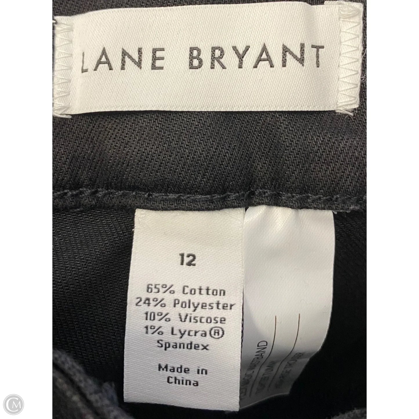 Jeans Flared By Lane Bryant In Black Denim, Size: 12