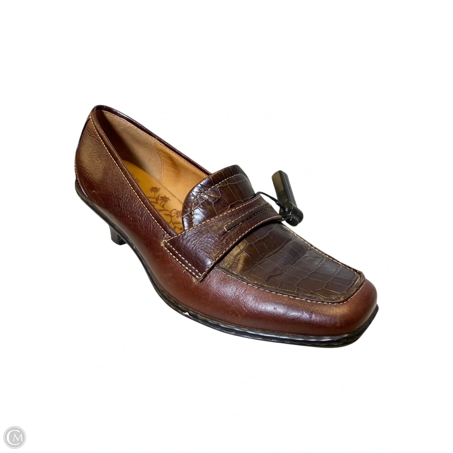 Shoes Heels Kitten By Sofft In Brown, Size: 8
