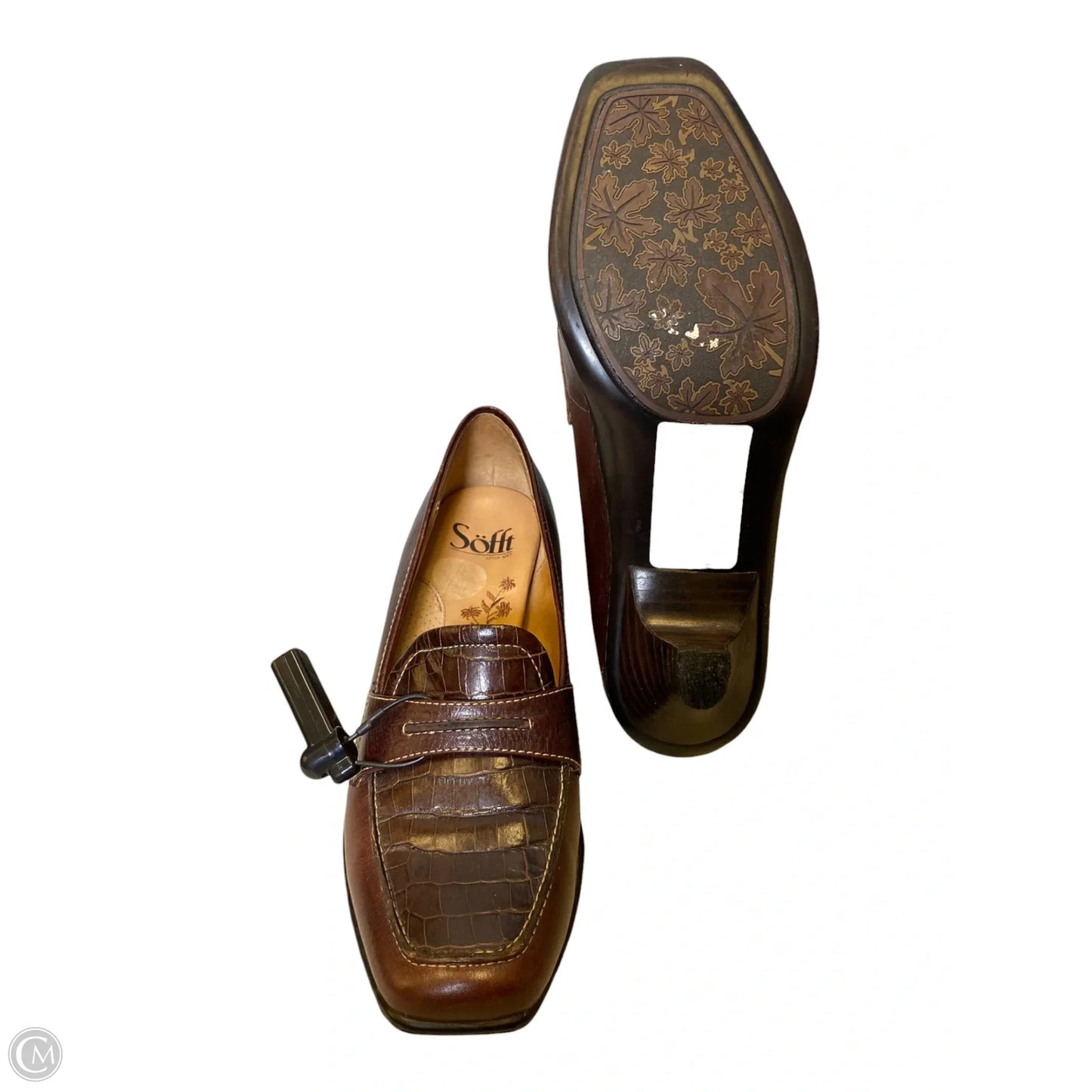 Shoes Heels Kitten By Sofft In Brown, Size: 8