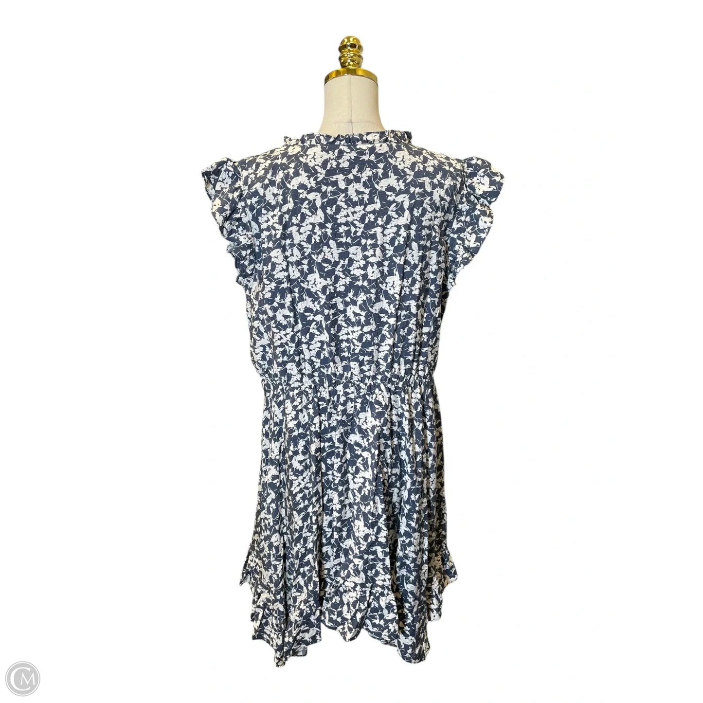 Dress Casual Midi By Maurices In Blue & White, Size: Xl