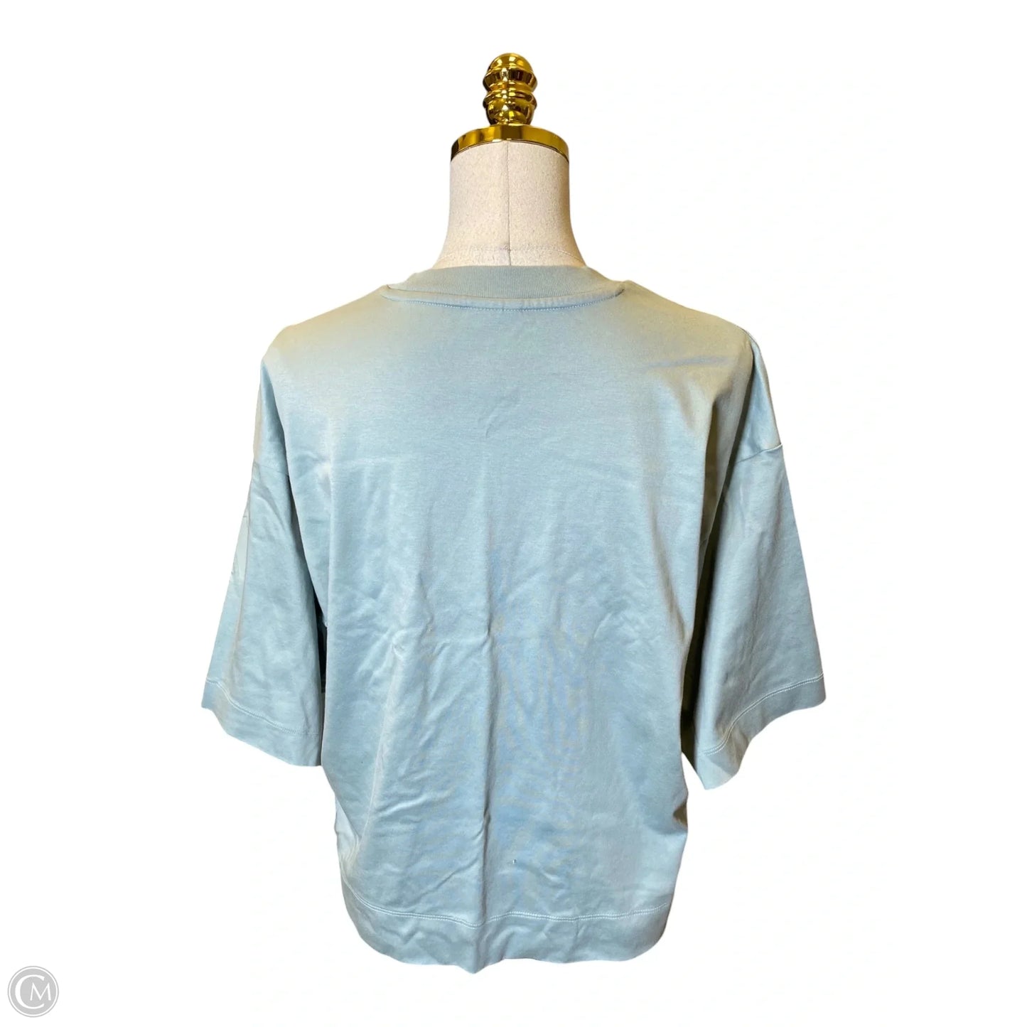 Athletic Top Short Sleeve By Adidas In Green, Size: S