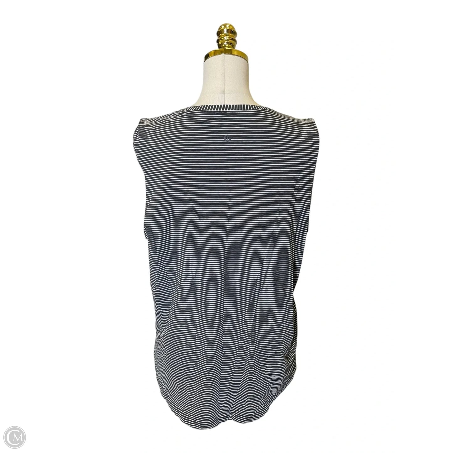 Athletic Tank Top By Lululemon In Black & White, Size: L