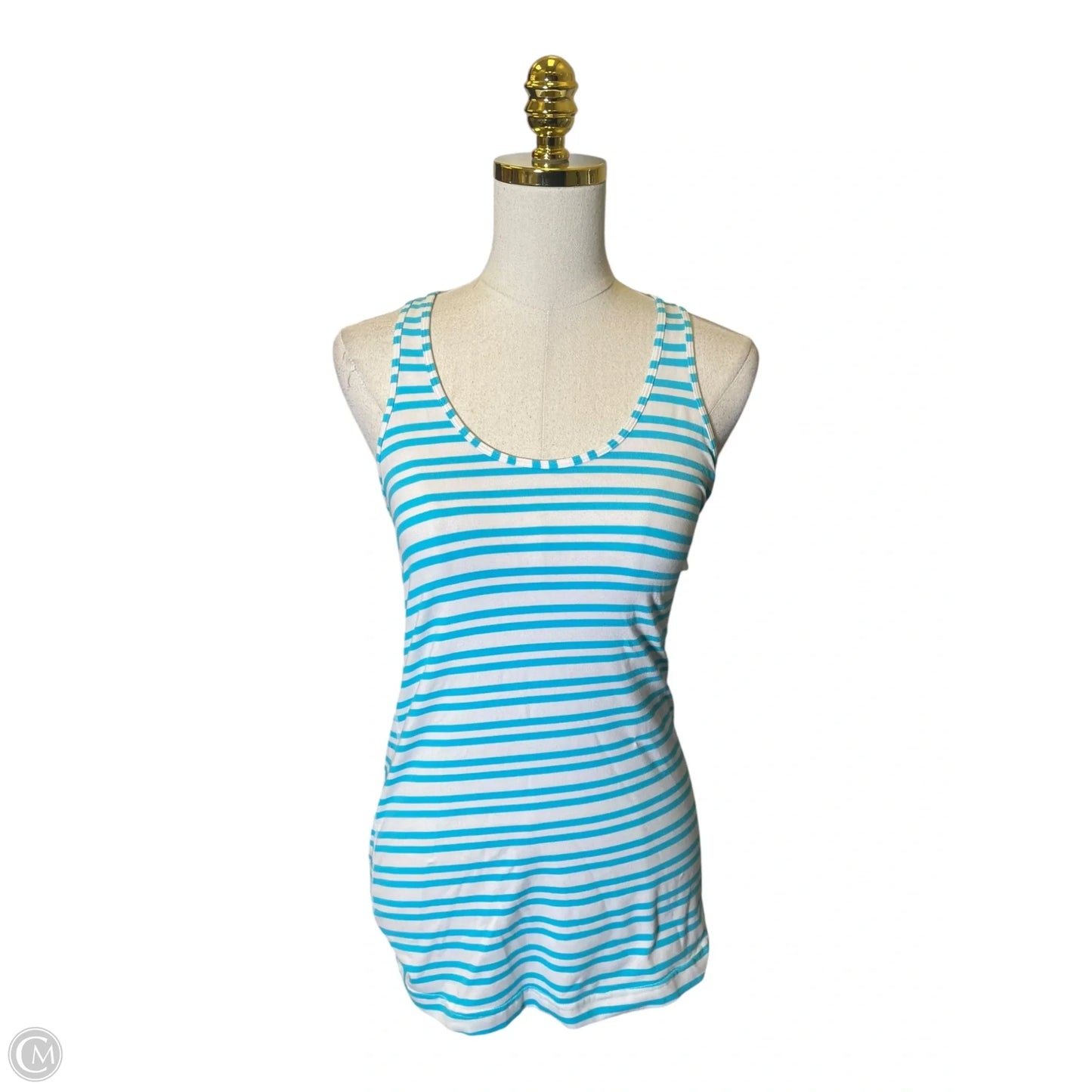 Athletic Tank Top By Lululemon In Blue & White, Size: L