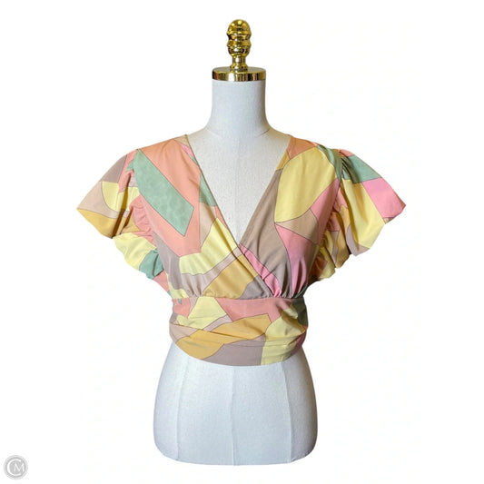 Blouse Short Sleeve By Entro In Multi-colored, Size: M