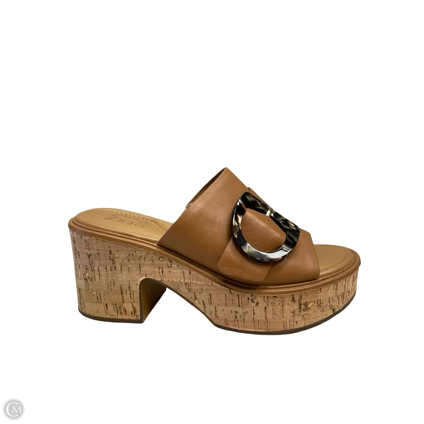 Sandals Heels Block By Naturalizer In Brown, Size: 6.5