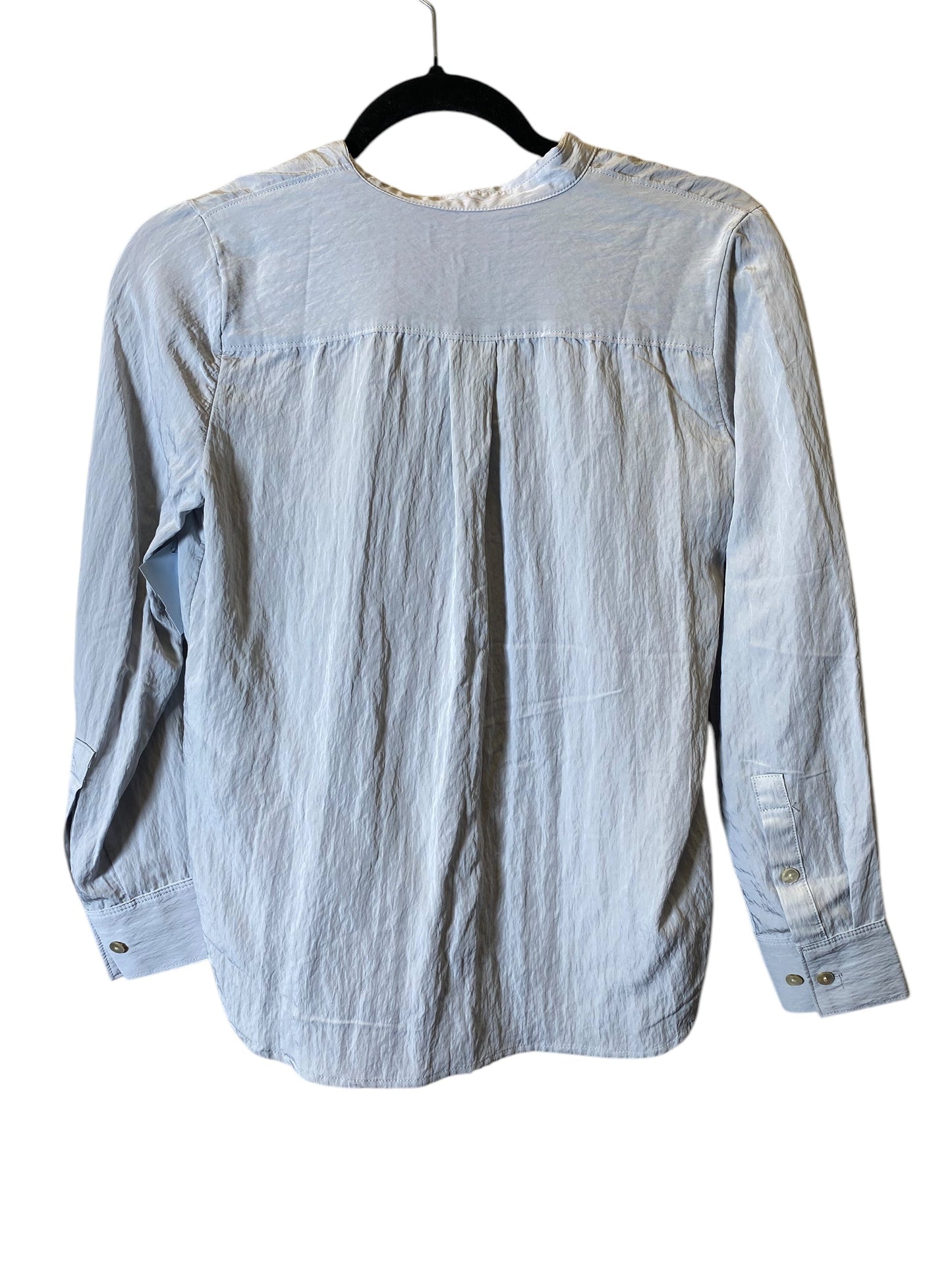 Blouse Long Sleeve By Madewell In Grey, Size: Xs