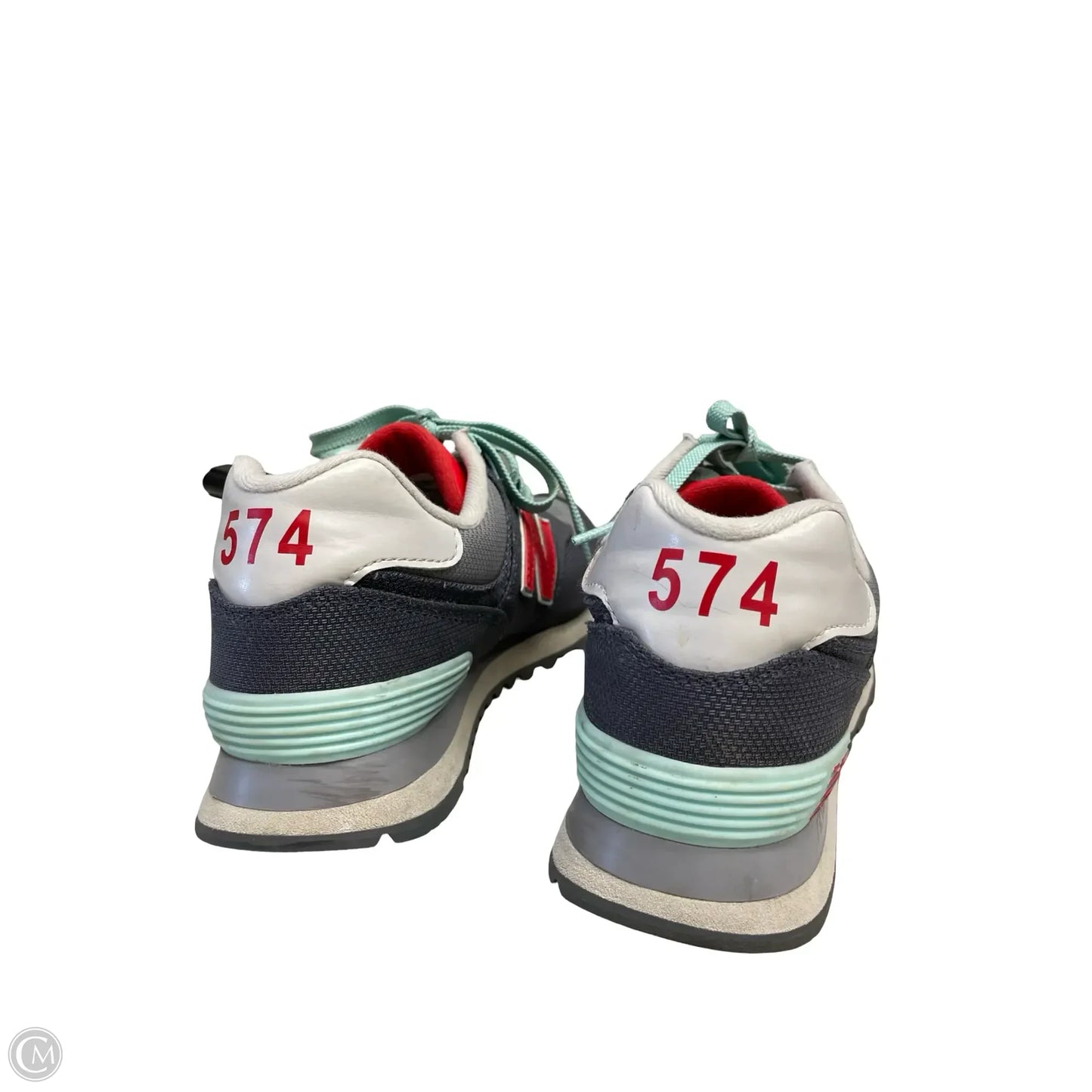 Shoes Sneakers By New Balance In Green & Grey, Size: 9