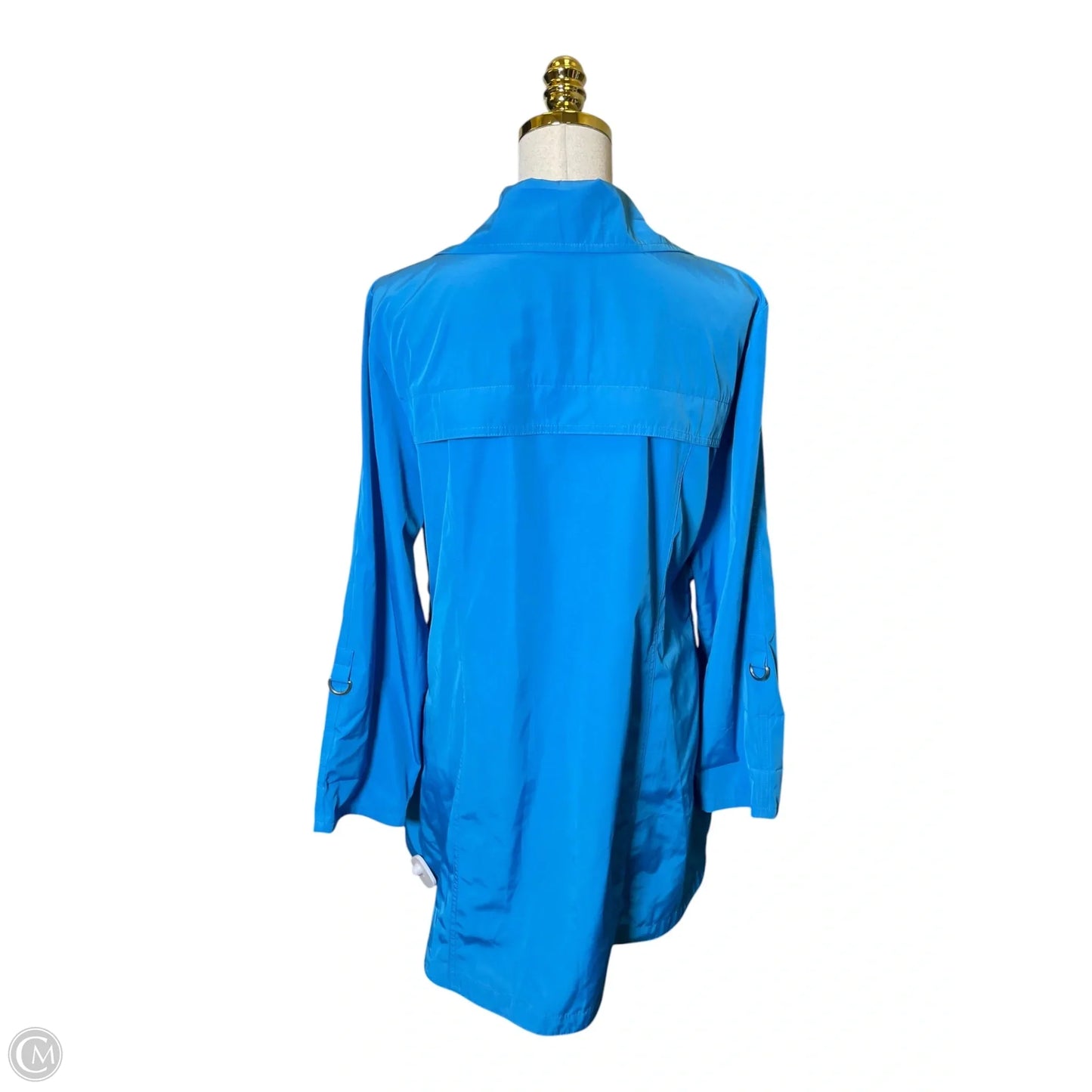 Jacket Windbreaker By Zenergy By Chicos In Blue, Size: L