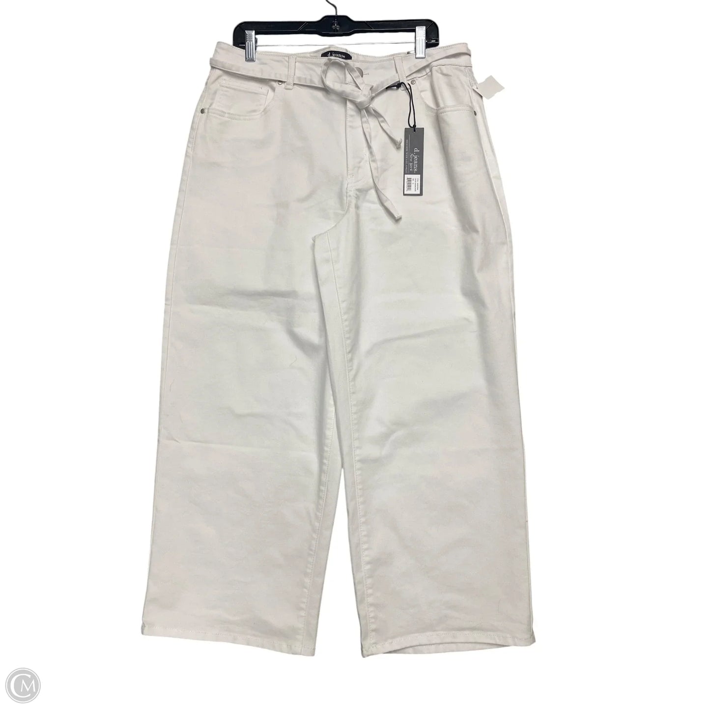 Jeans Wide Leg By D Jeans In White Denim, Size: 16