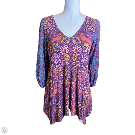 Blouse Long Sleeve By Maeve In Multi-colored, Size: M