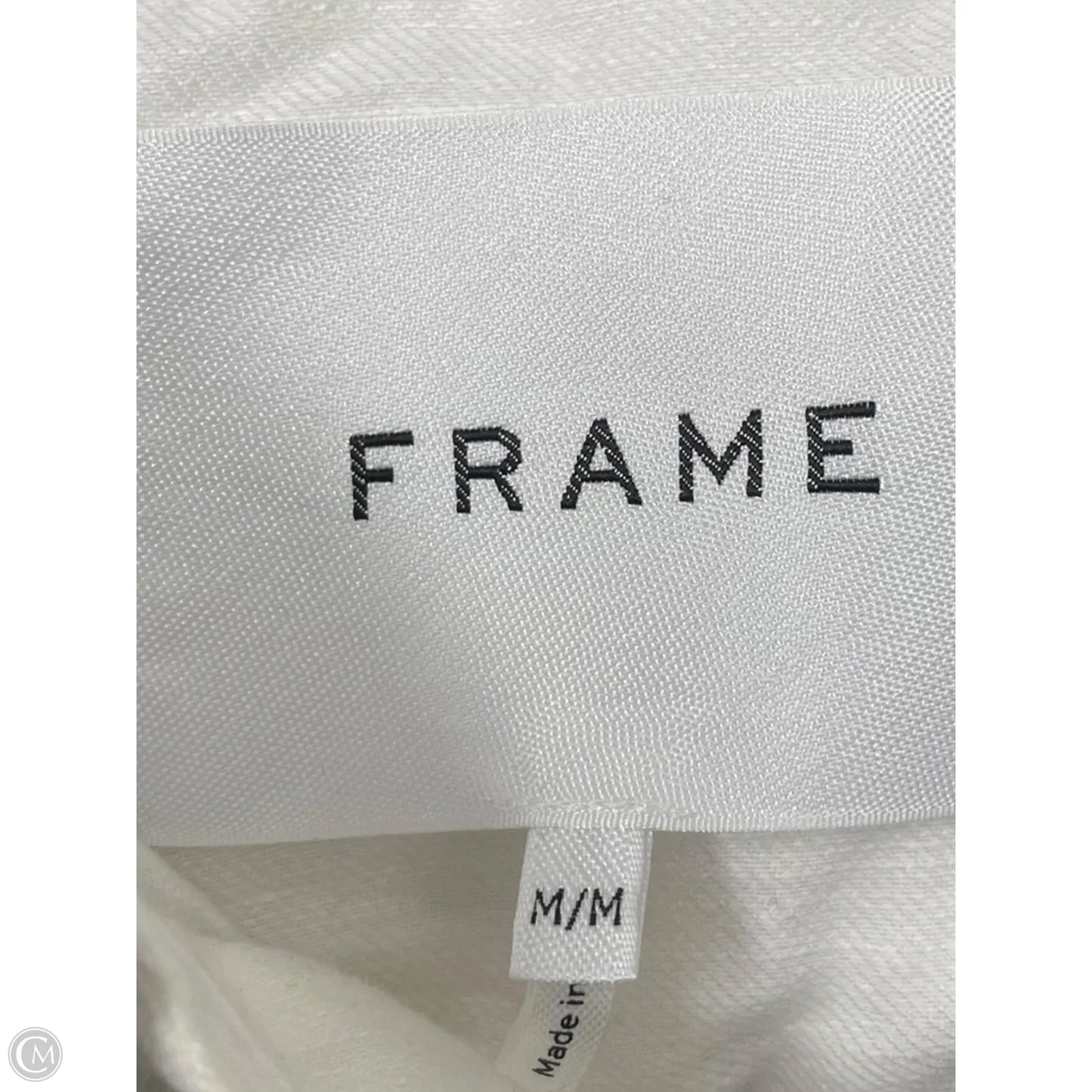 Blouse Sleeveless By Frame In White, Size: M