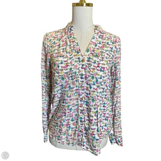 Blouse Long Sleeve By Anthropologie In Multi-colored, Size: 0