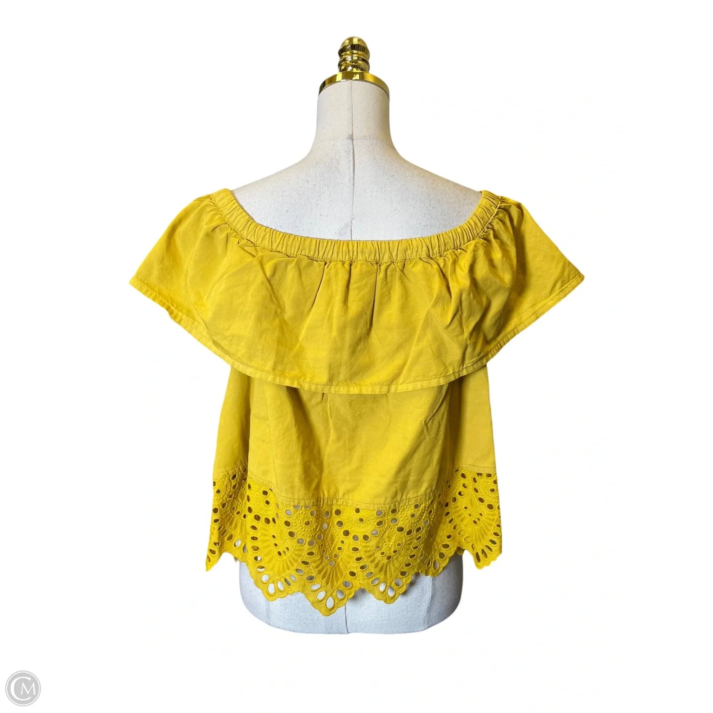 Blouse Sleeveless By Madewell In Yellow, Size: L