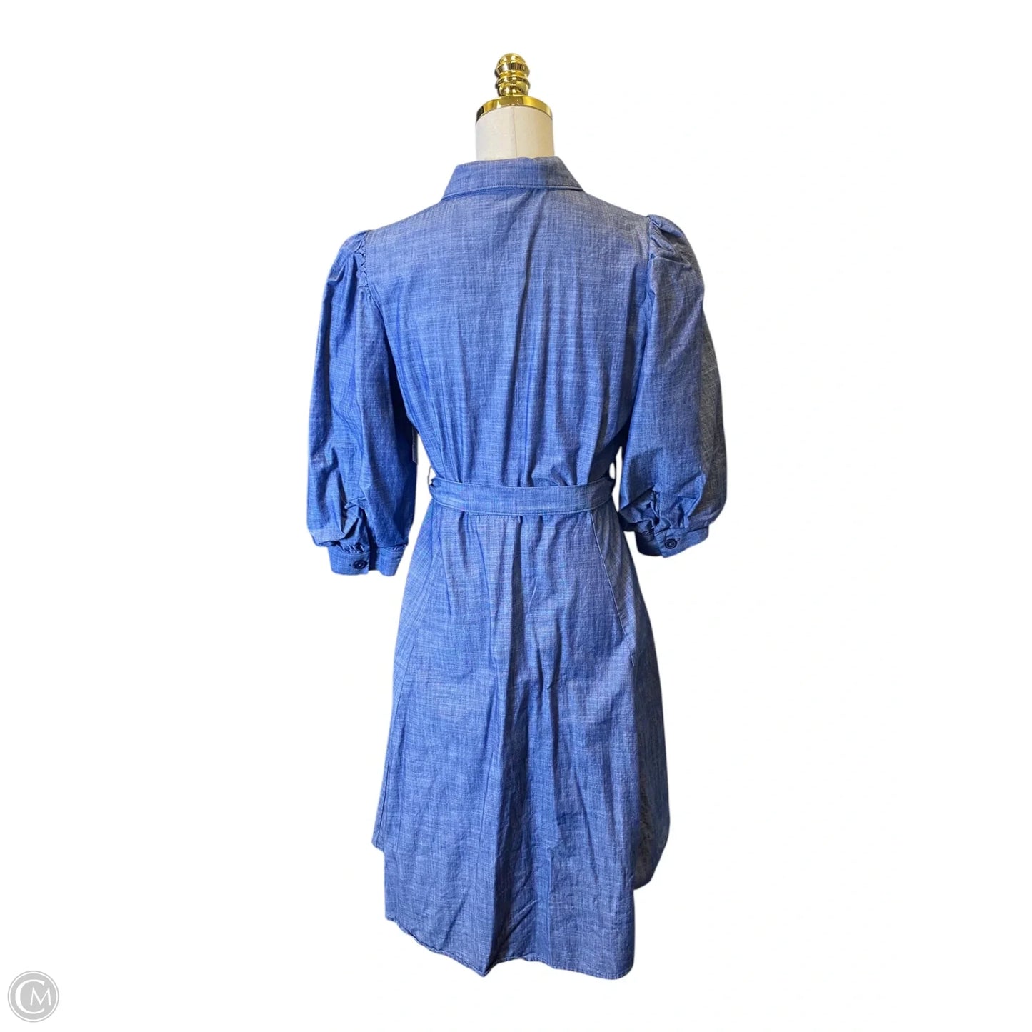 Dress Casual Midi By Calvin Klein In Blue Denim, Size: 6