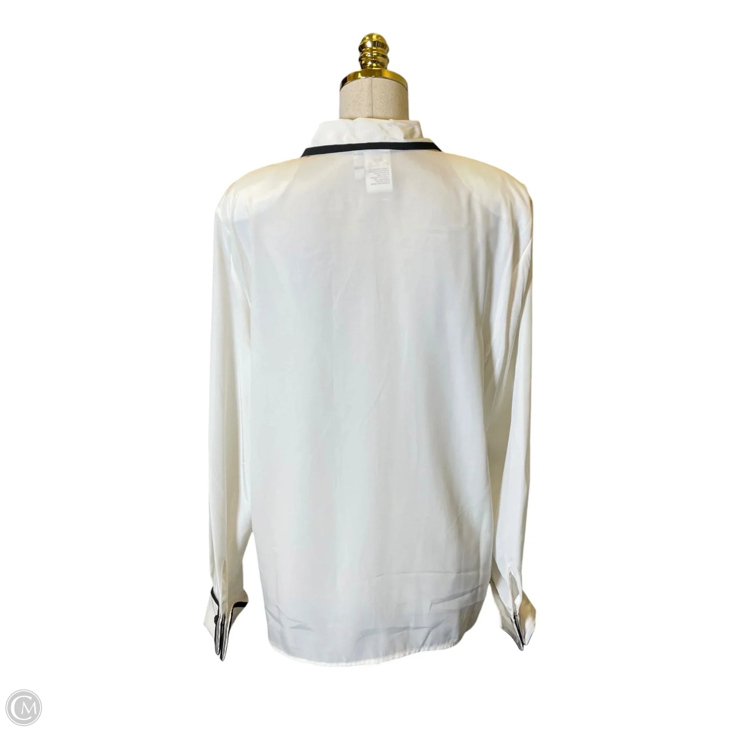 Top Long Sleeve By Clothes Mentor In Black & White, Size: L