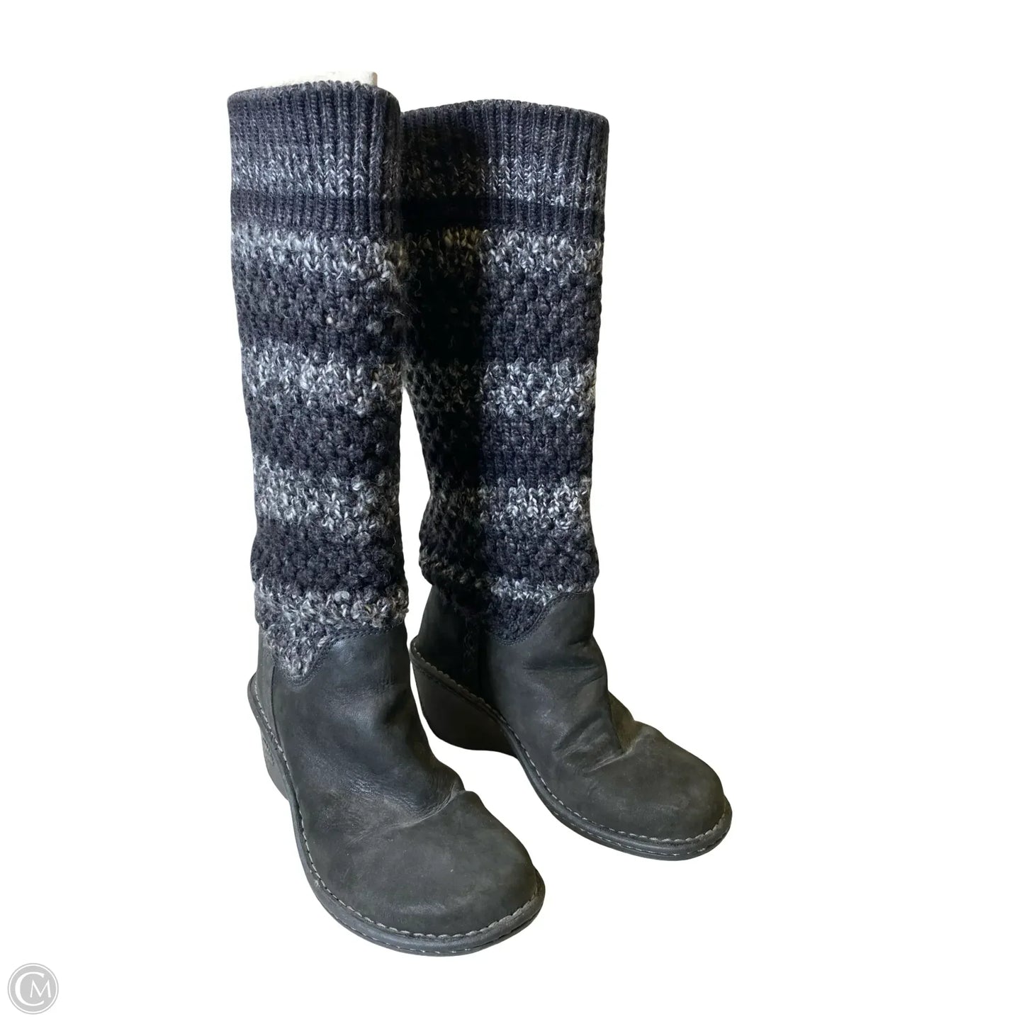 Boots Designer By Ugg In Black & Grey, Size: 9