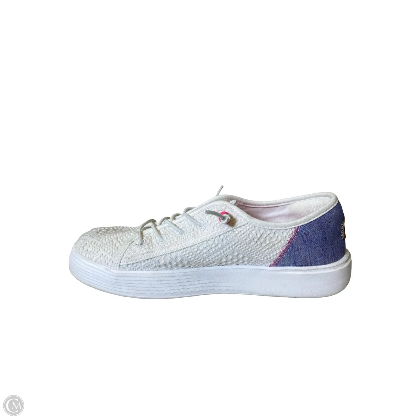 Shoes Sneakers By Hey Dude In Blue & Pink, Size: 8
