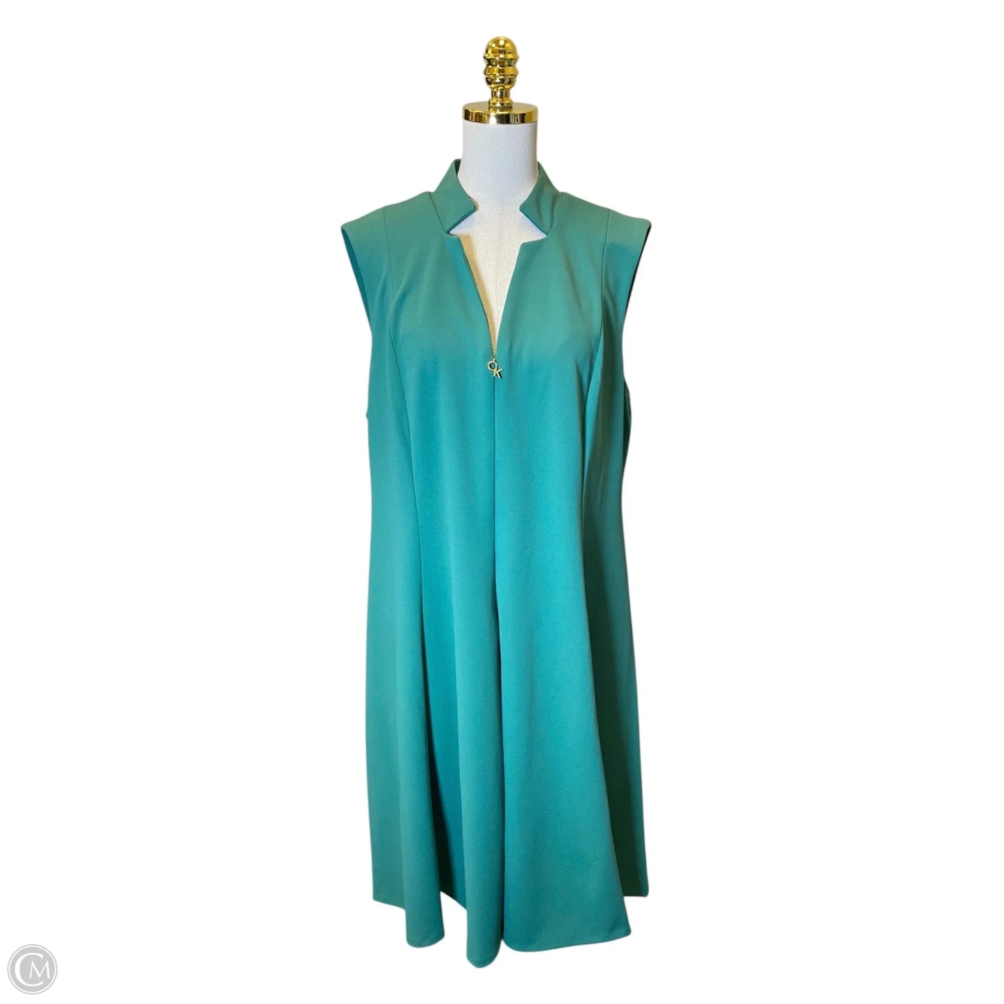 Dress Casual Midi By Calvin Klein In Green, Size: 1x