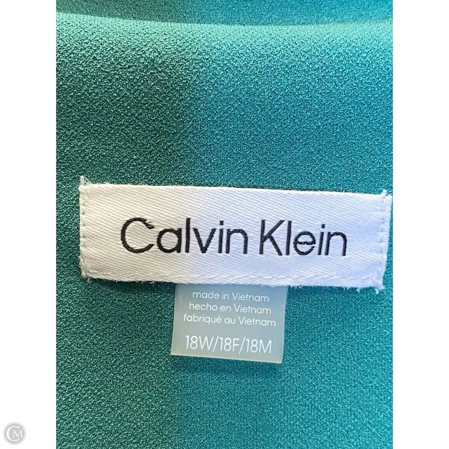 Dress Casual Midi By Calvin Klein In Green, Size: 1x