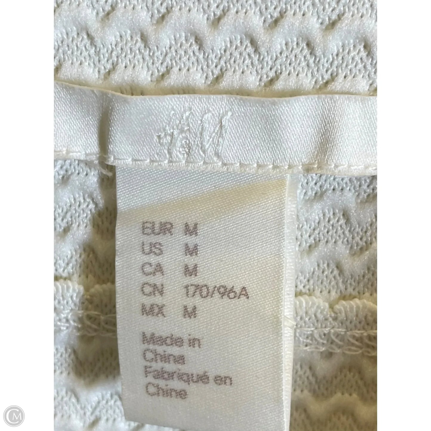 Dress Casual Midi By H&m In Cream, Size: M