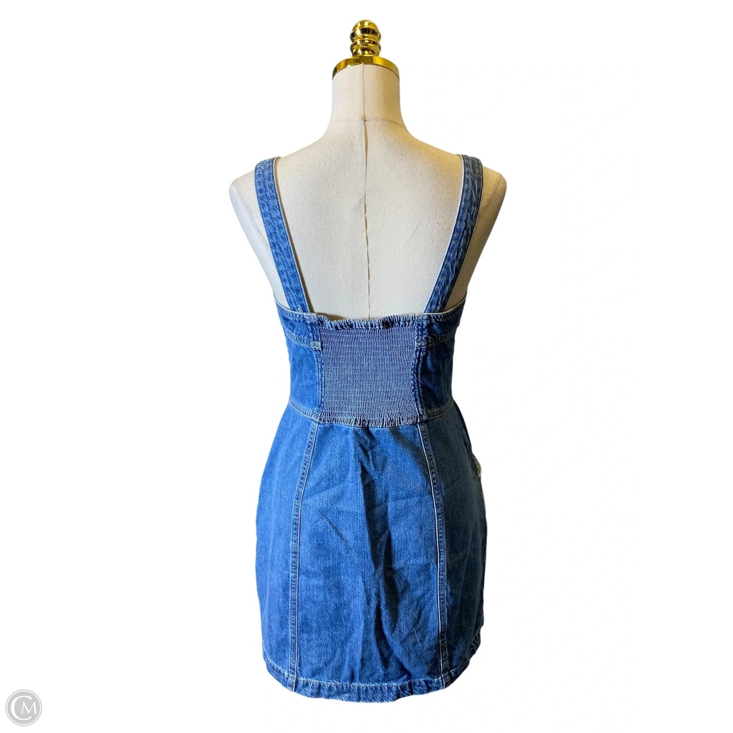 Dress Casual Midi By Levis In Blue Denim, Size: S