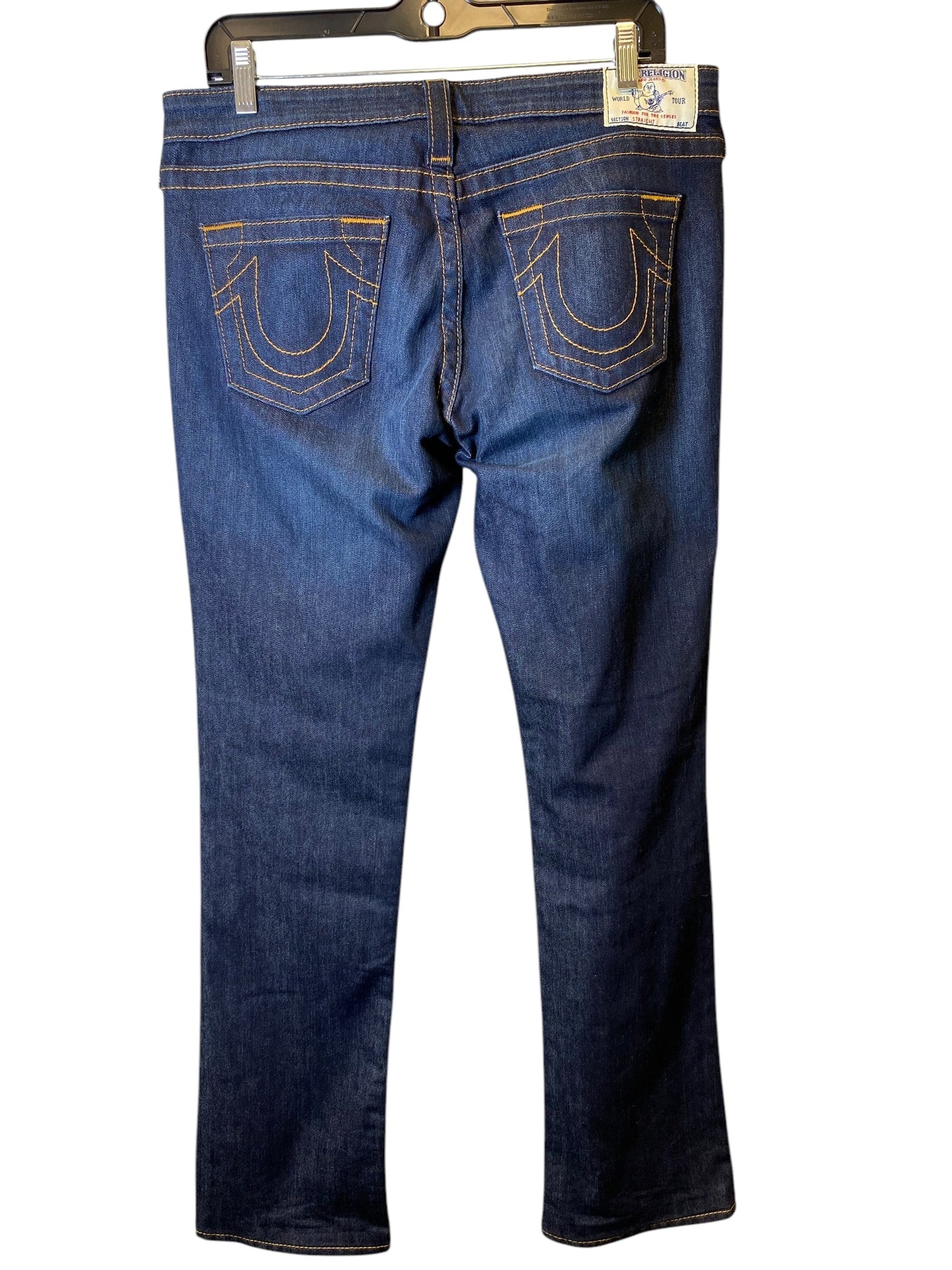 Jeans Straight By True Religion In Blue Denim, Size: 12