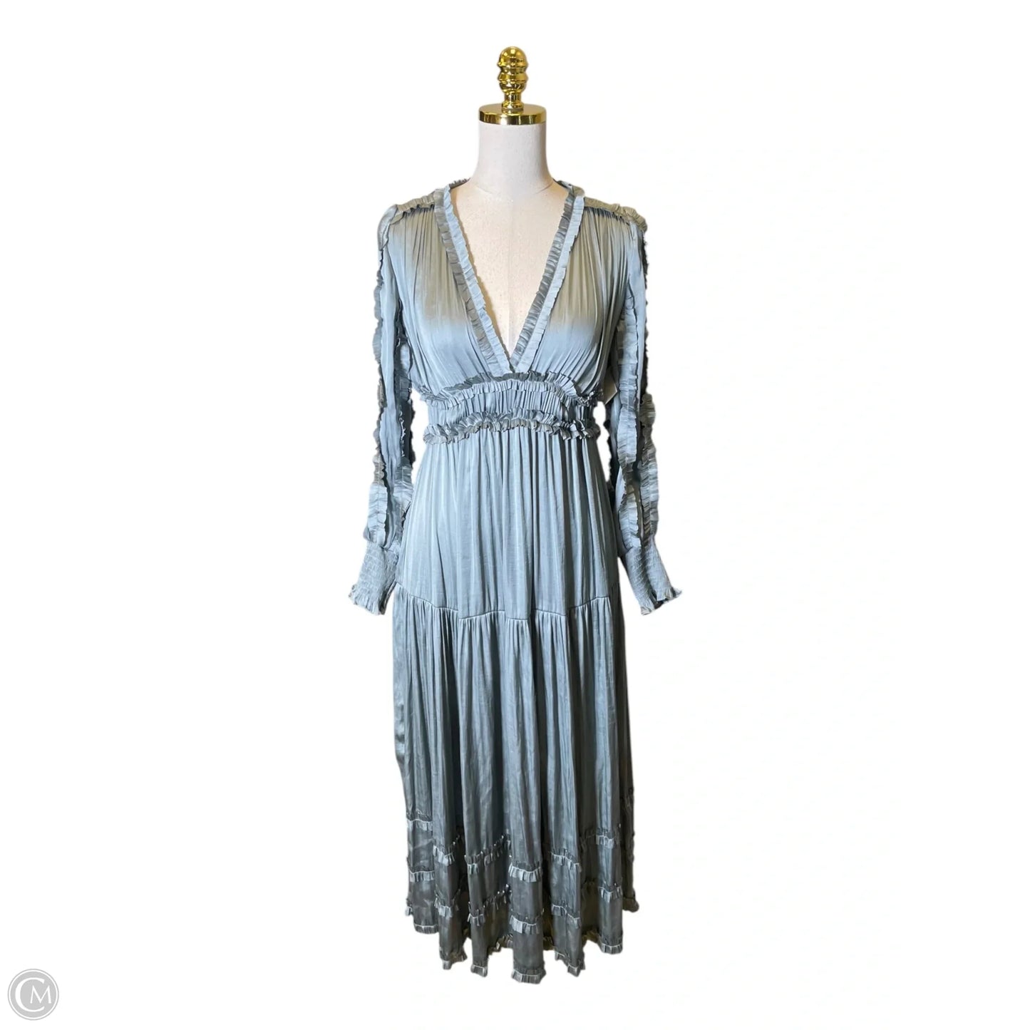 Dress Casual Midi By Clothes Mentor In Blue, Size: M