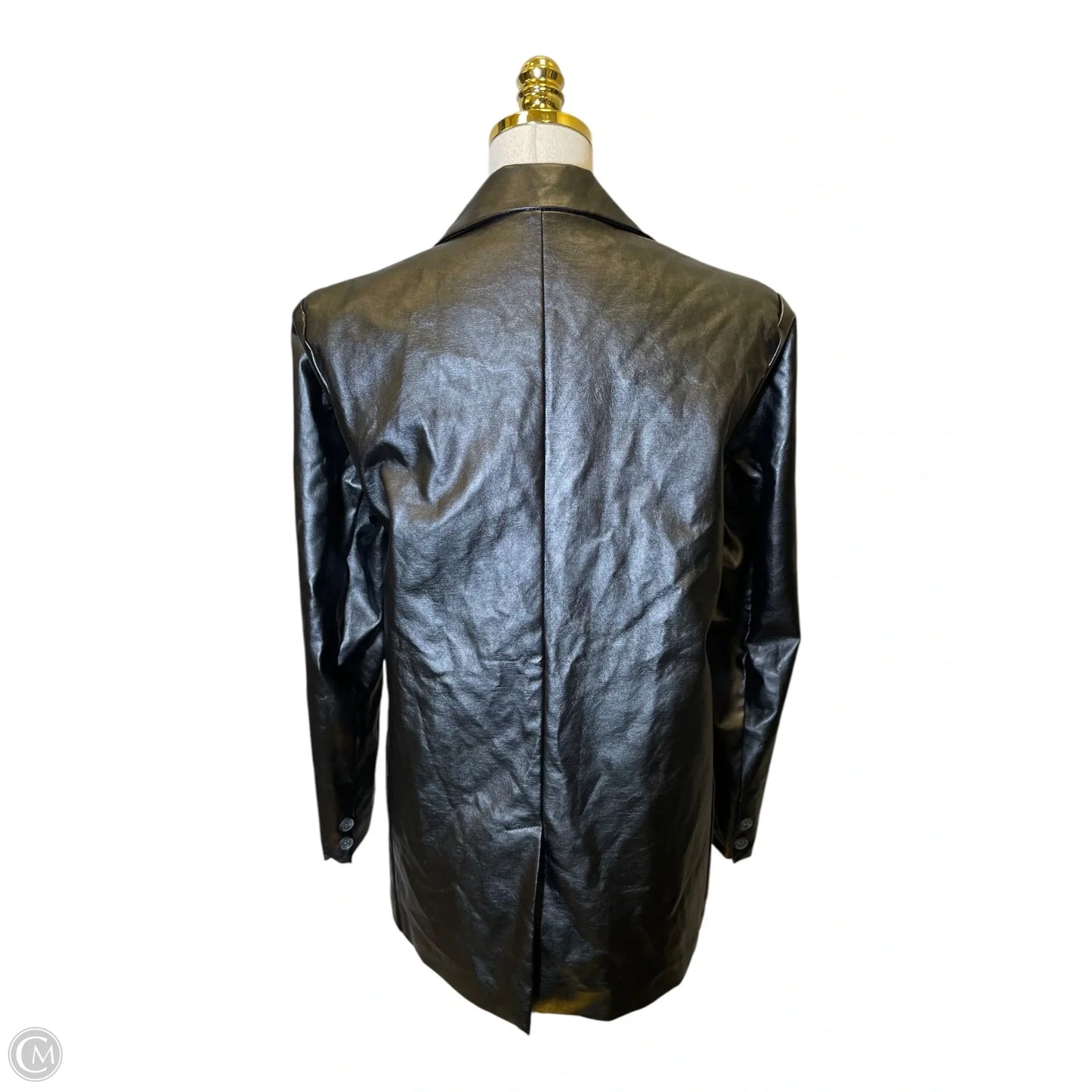 Coat Leather By Princess Polly In Black, Size: Xs