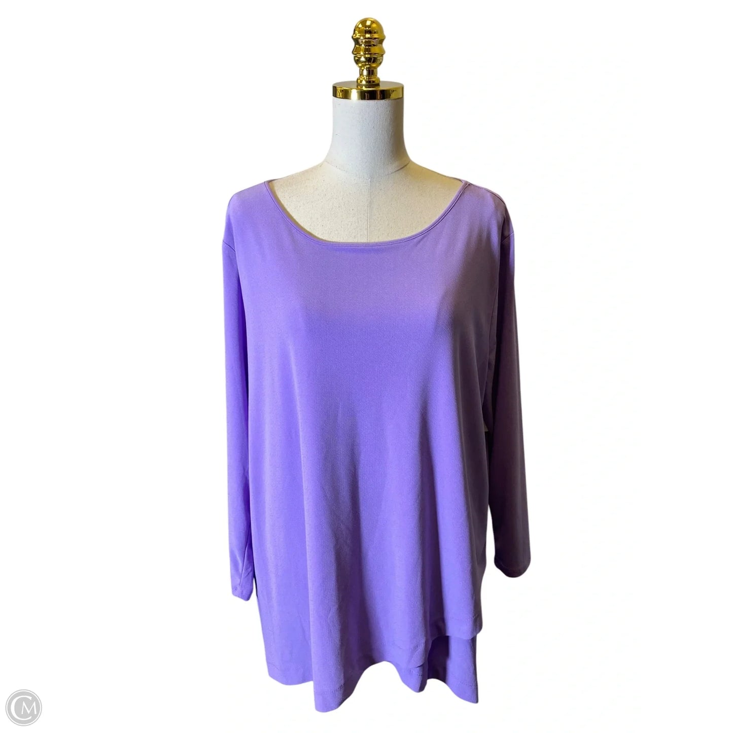 Top Long Sleeve By Investments In Purple, Size: Xl