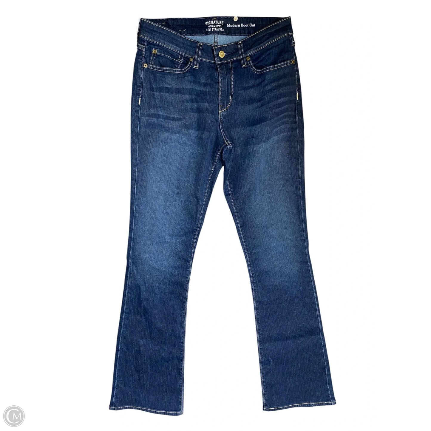 Jeans Boot Cut By Levis In Blue Denim, Size: 12