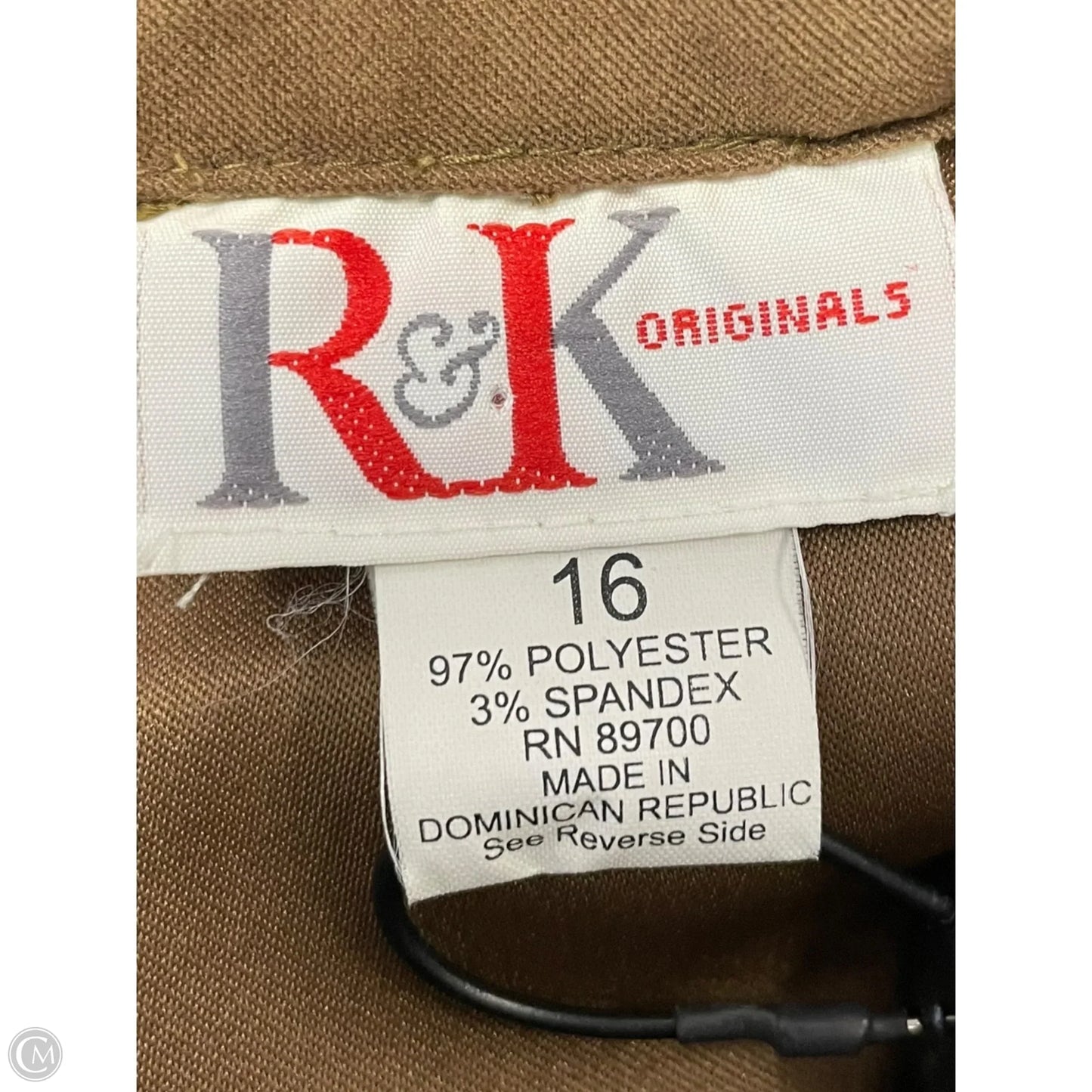 Jacket Shirt By R And K Originals In Brown, Size: 16