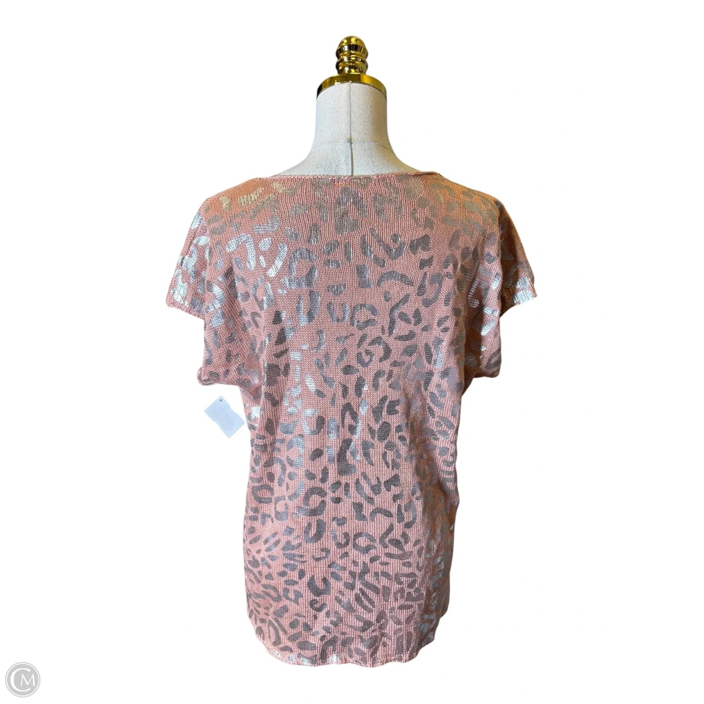 Sweater Short Sleeve By Jodifl In Pink & Silver, Size: S