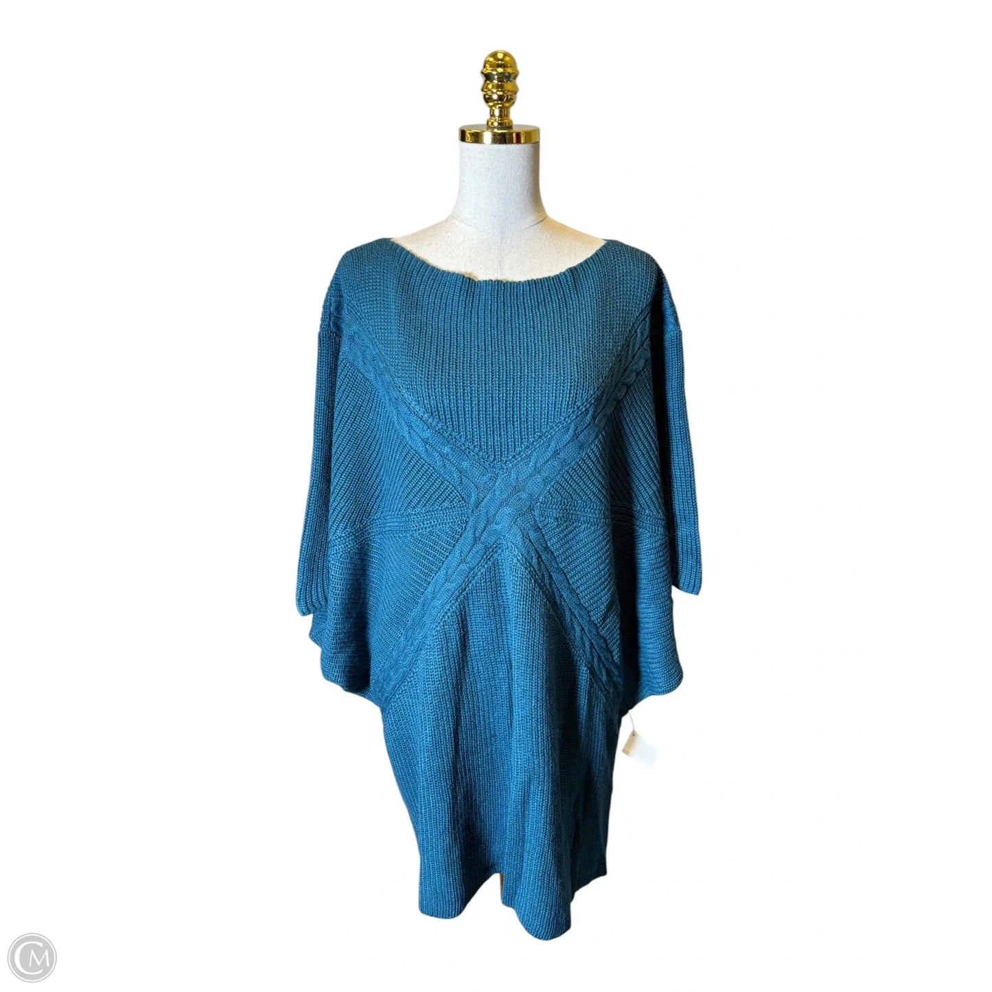 Sweater Short Sleeve By Clothes Mentor In Teal, Size: 2x
