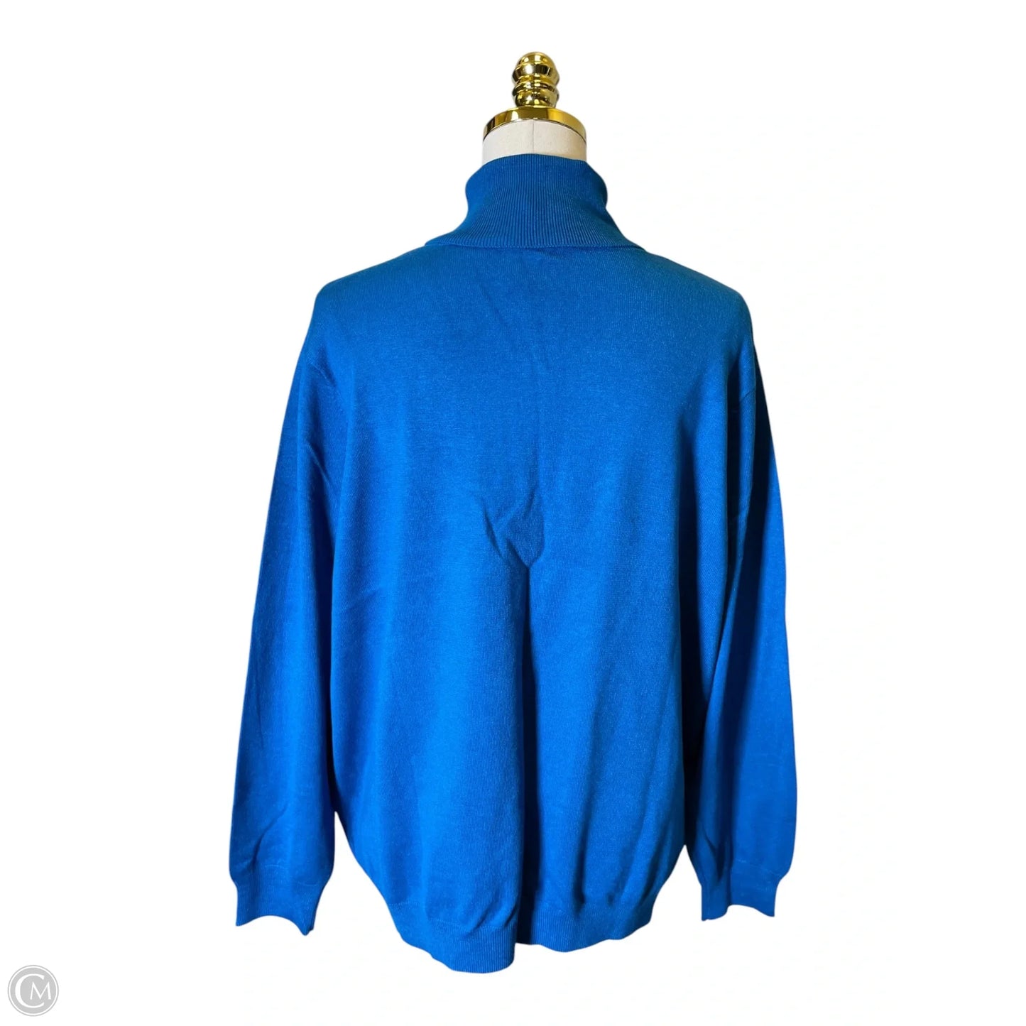 Sweatshirt Collar By Linea By Louis Dellolio In Blue, Size: 2x