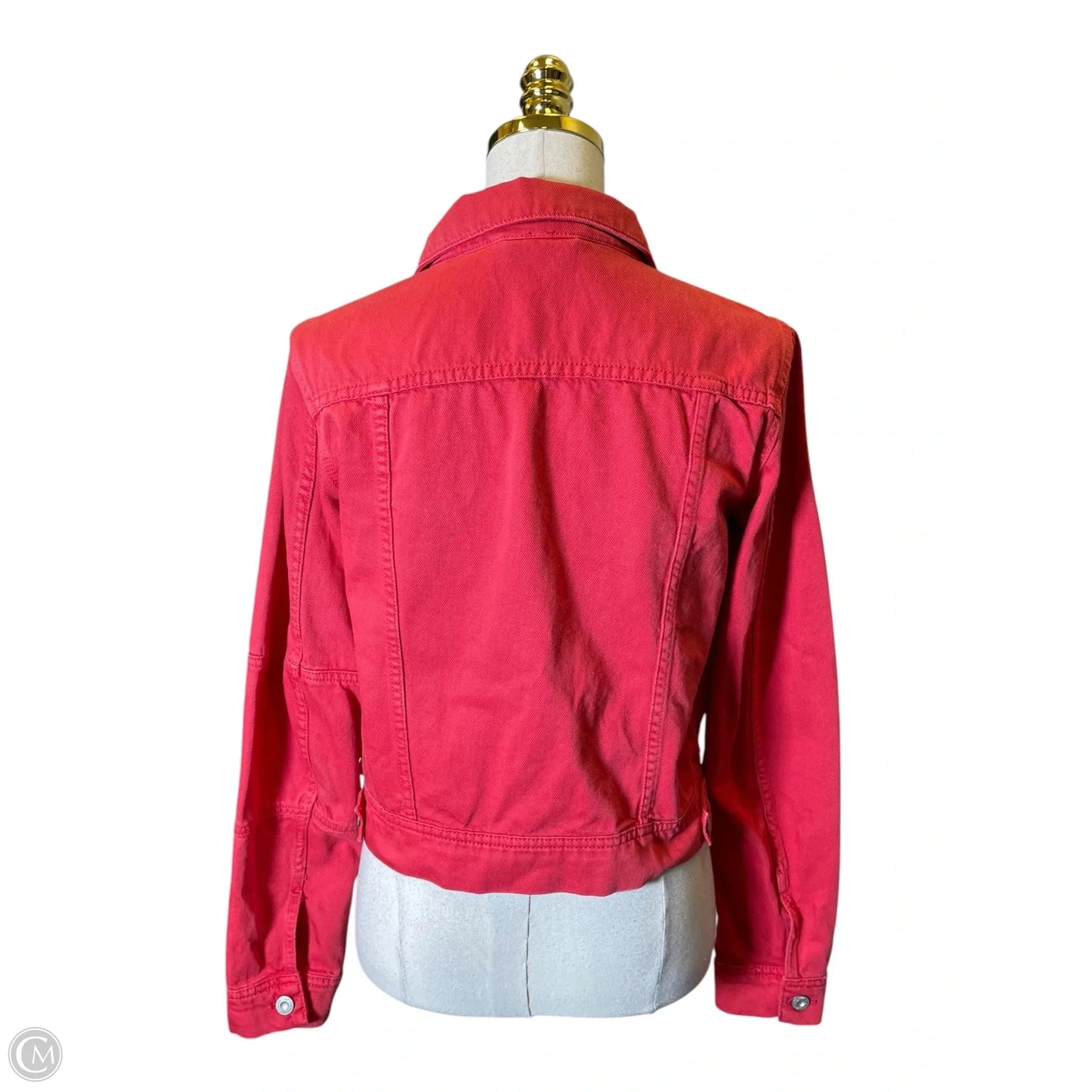 Jacket Denim By Free People In Red Denim, Size: S