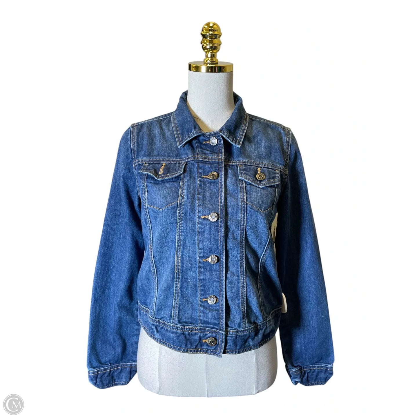 Jacket Denim By Gap In Blue Denim, Size: 0