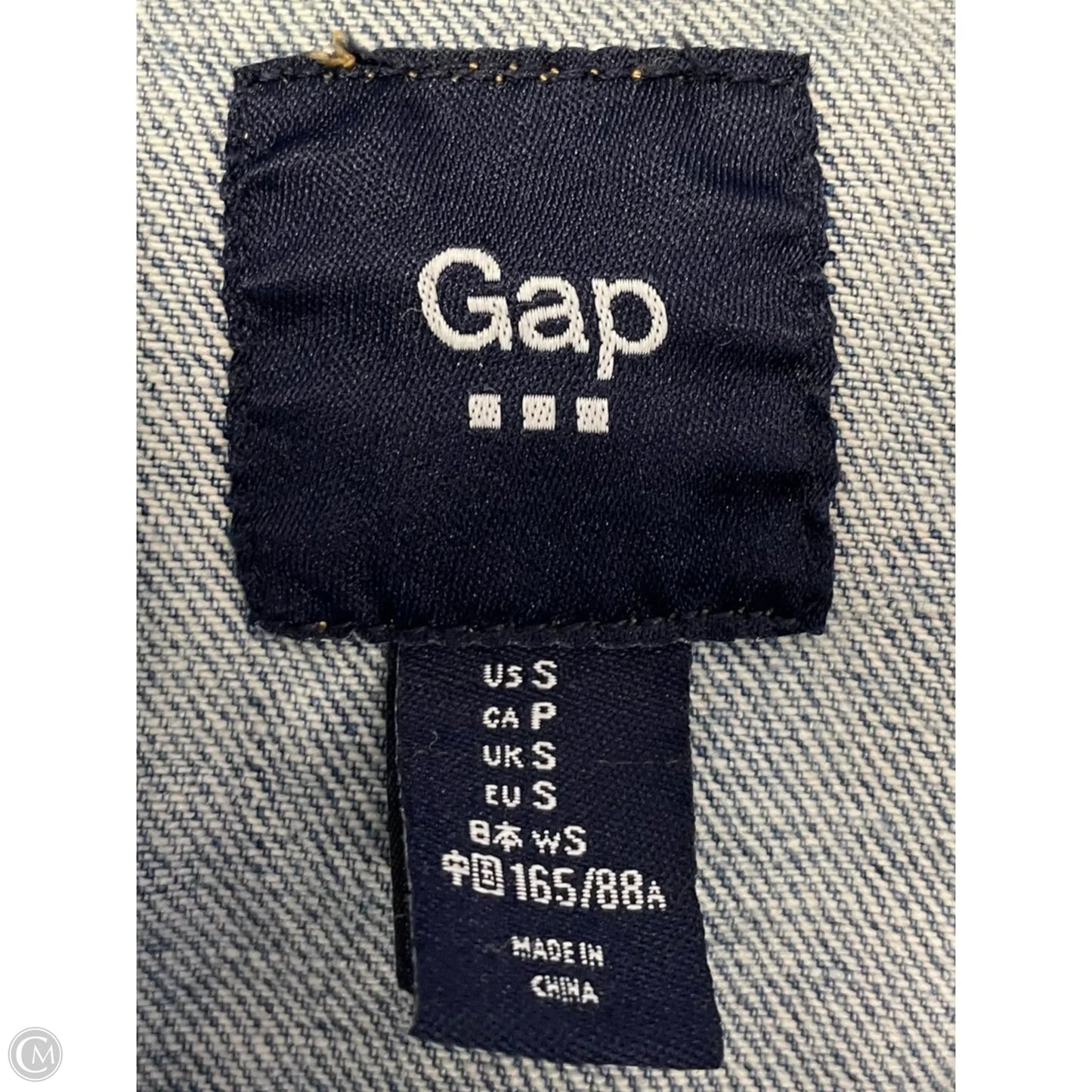 Jacket Denim By Gap In Blue Denim, Size: S