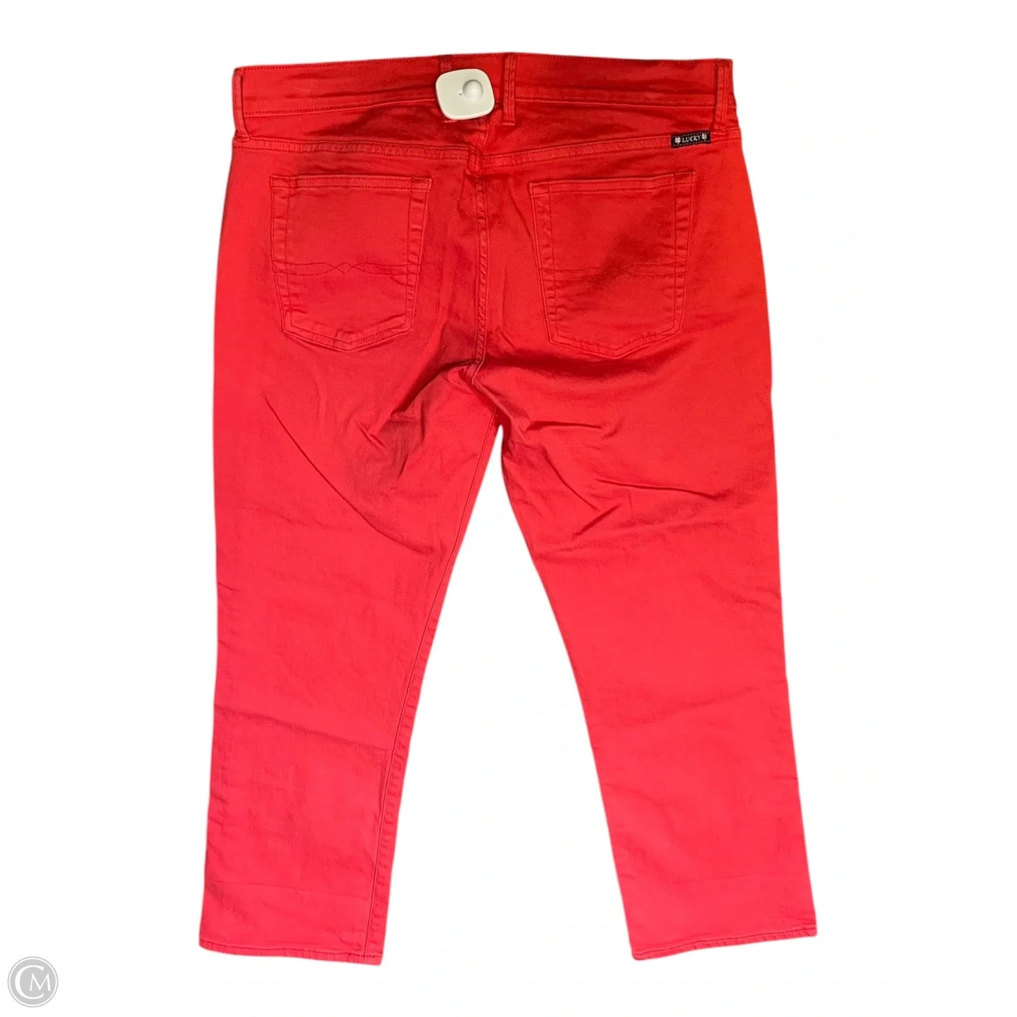 Jeans Straight By Lucky Brand In Red Denim, Size: 12